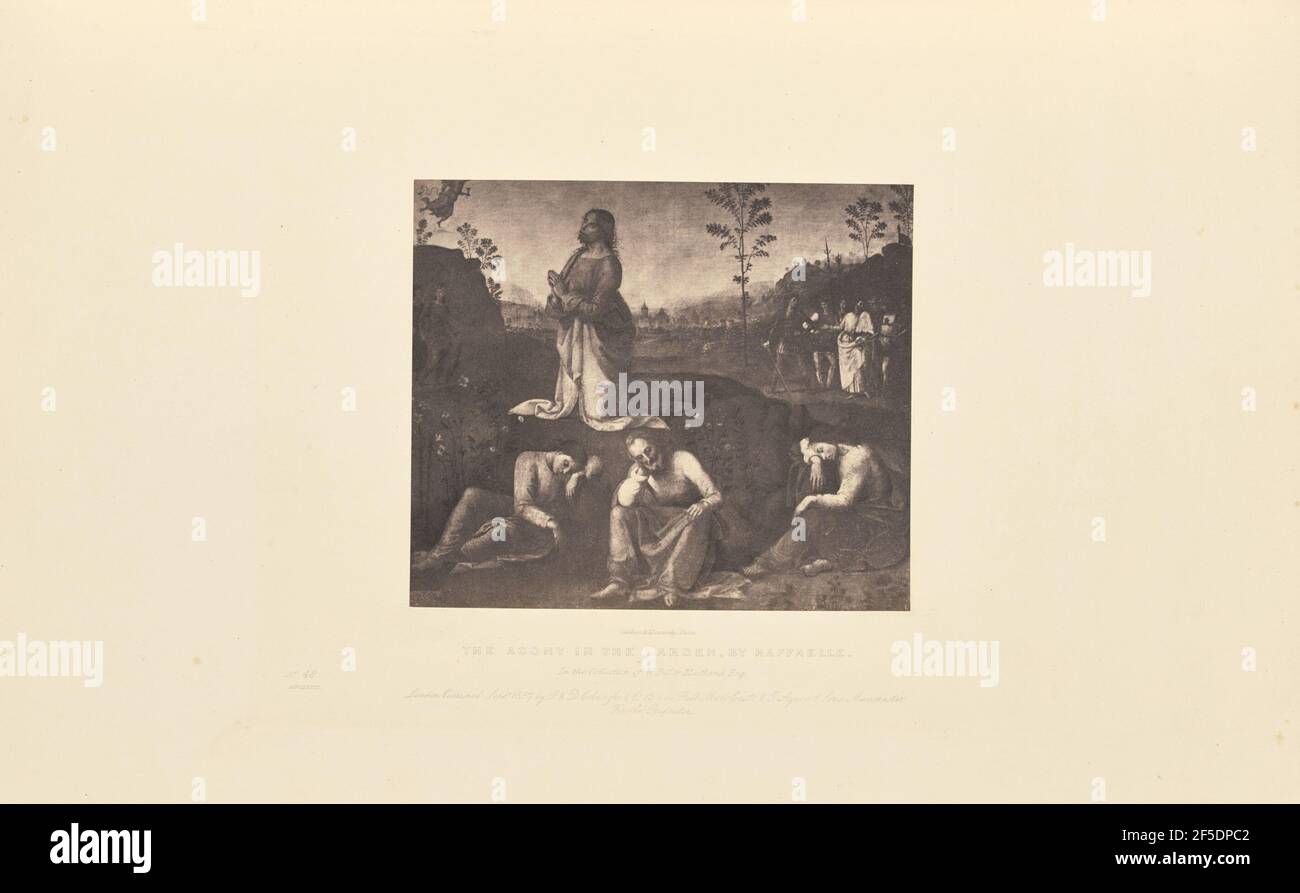 L'agonie dans le jardin, par Raffaelle. Caldesi et Montecchi (britannique, actif 1850) Banque D'Images