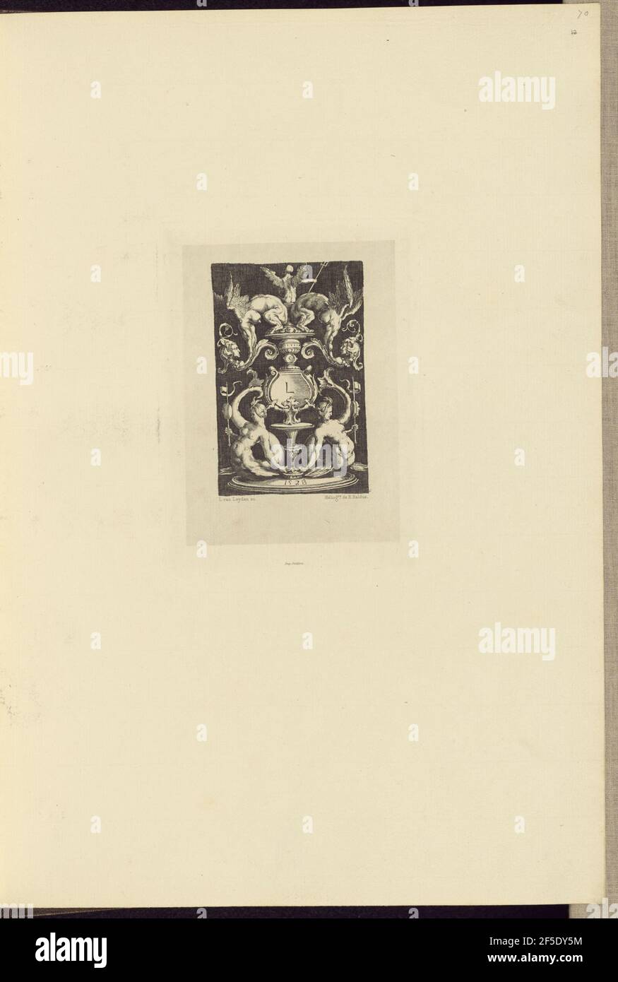 Conception par Lucas van Leyden. Édouard Baldus (né en Allemagne, 1813 - 1889) Banque D'Images