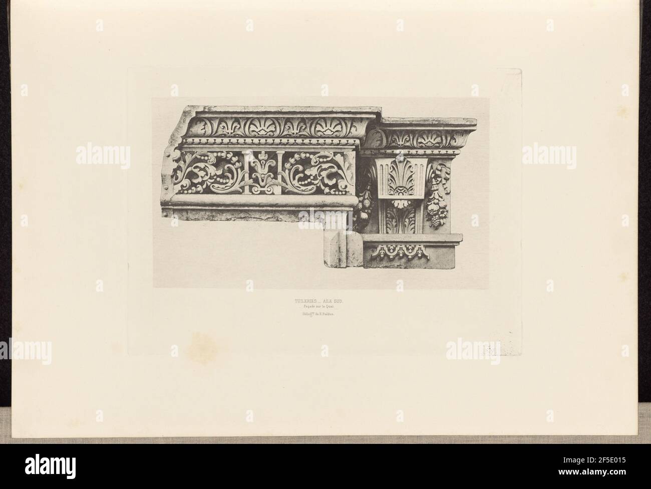 Tuileries - aile Sud (façade sur le Quai). Édouard Baldus (né en Allemagne, 1813 - 1889) Banque D'Images