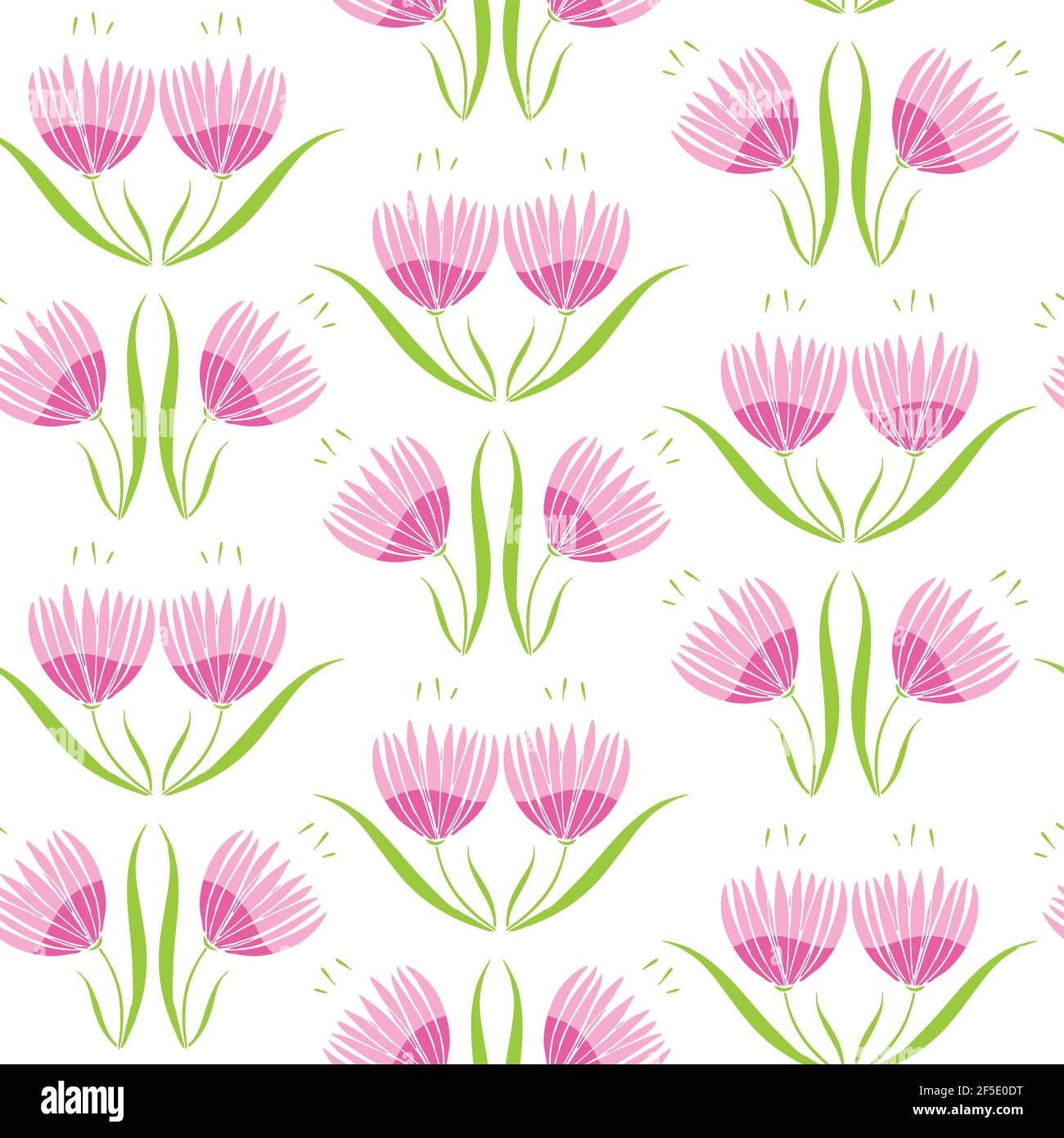Motif vectoriel sans couture avec fleurs roses sur fond blanc. Papier peint à motif fleuri romantique et simple. Textile de mode botanique. Illustration de Vecteur