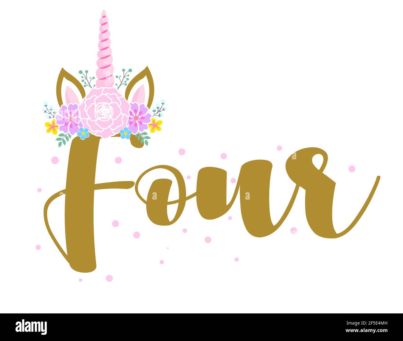Quatre 4 Anniversaire Bebe Fille Quatrieme Annee Anniversaire Princesse Queen Dessus Pour Gateau D Anniversaire Numero 4 Bon Pour Les Toppers A Gateaux Les T Shirts Les Vetements M Image Vectorielle Stock Alamy