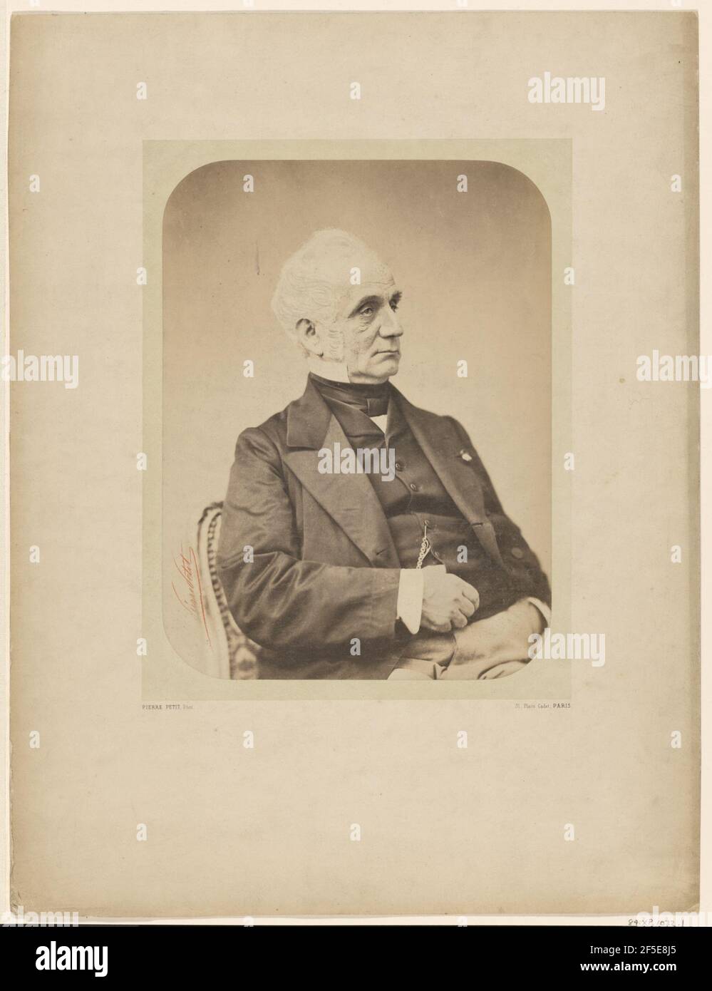 Portrait d'un homme. Pierre petit (français, 1832 - 1909) Banque D'Images