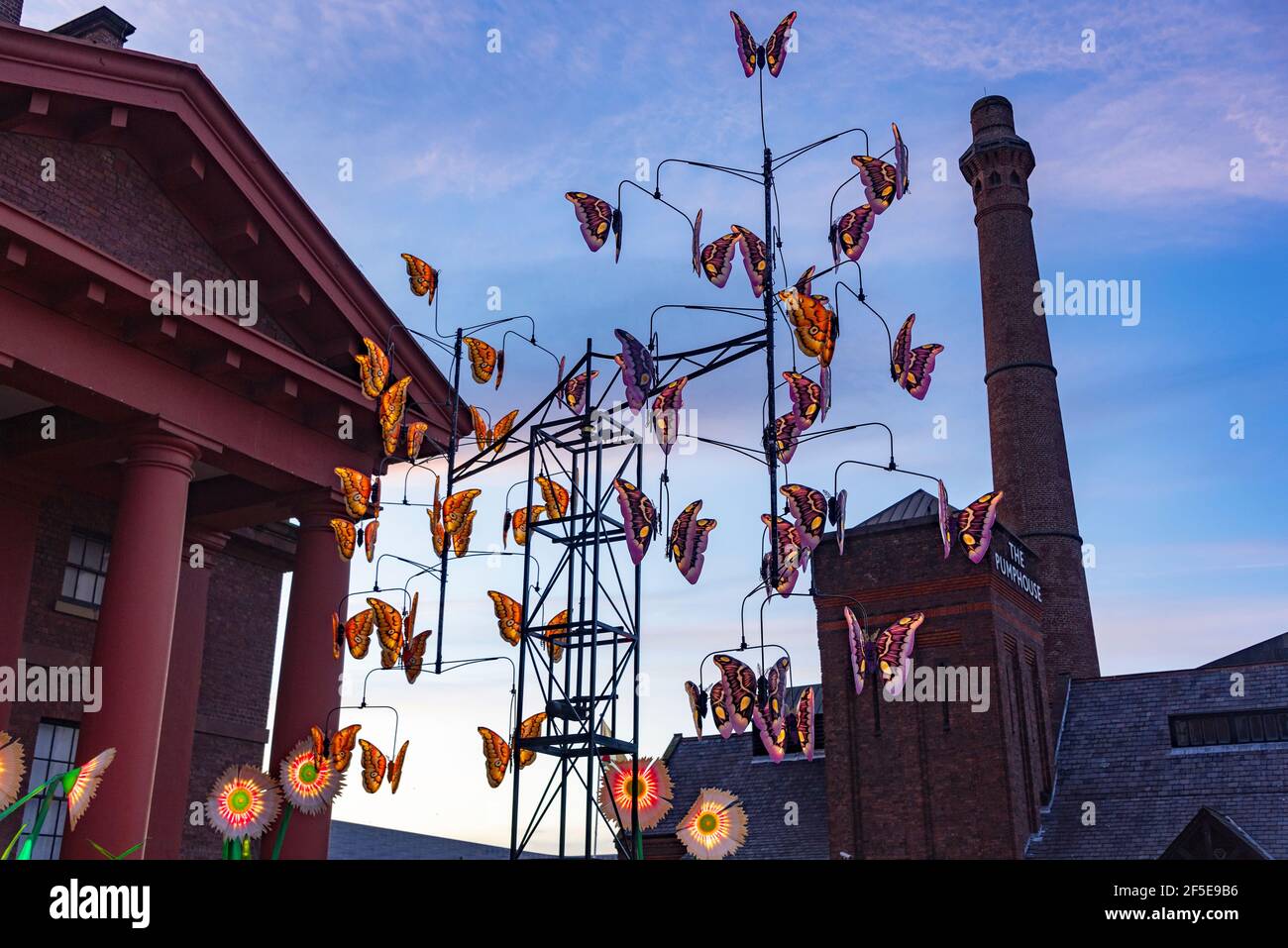 Liverpool. Sentier River of Light. 23 mars - 5 avril 2021. Banque D'Images