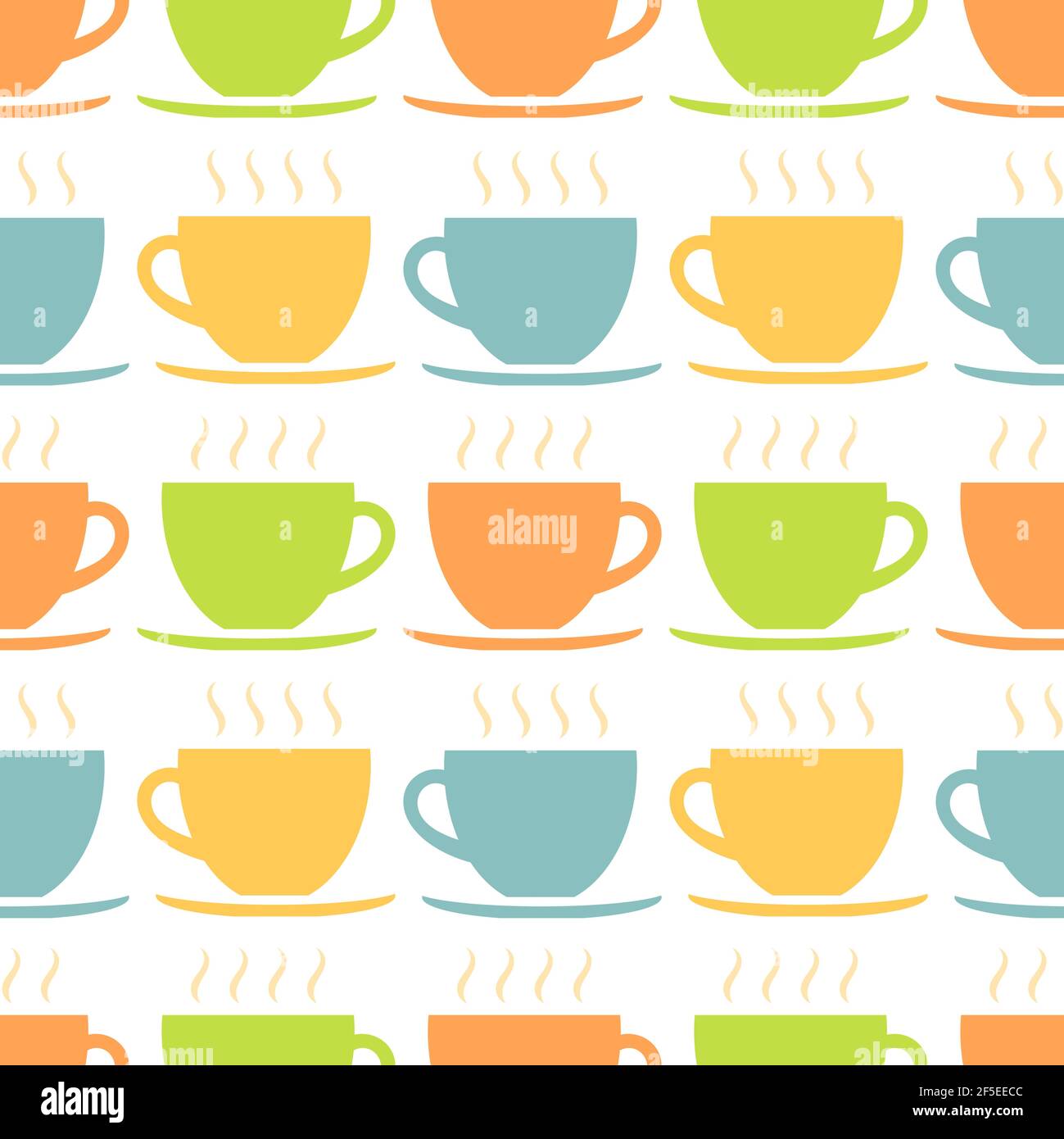 Thé de tasses à café motif sans couture. Illustration vectorielle Illustration de Vecteur