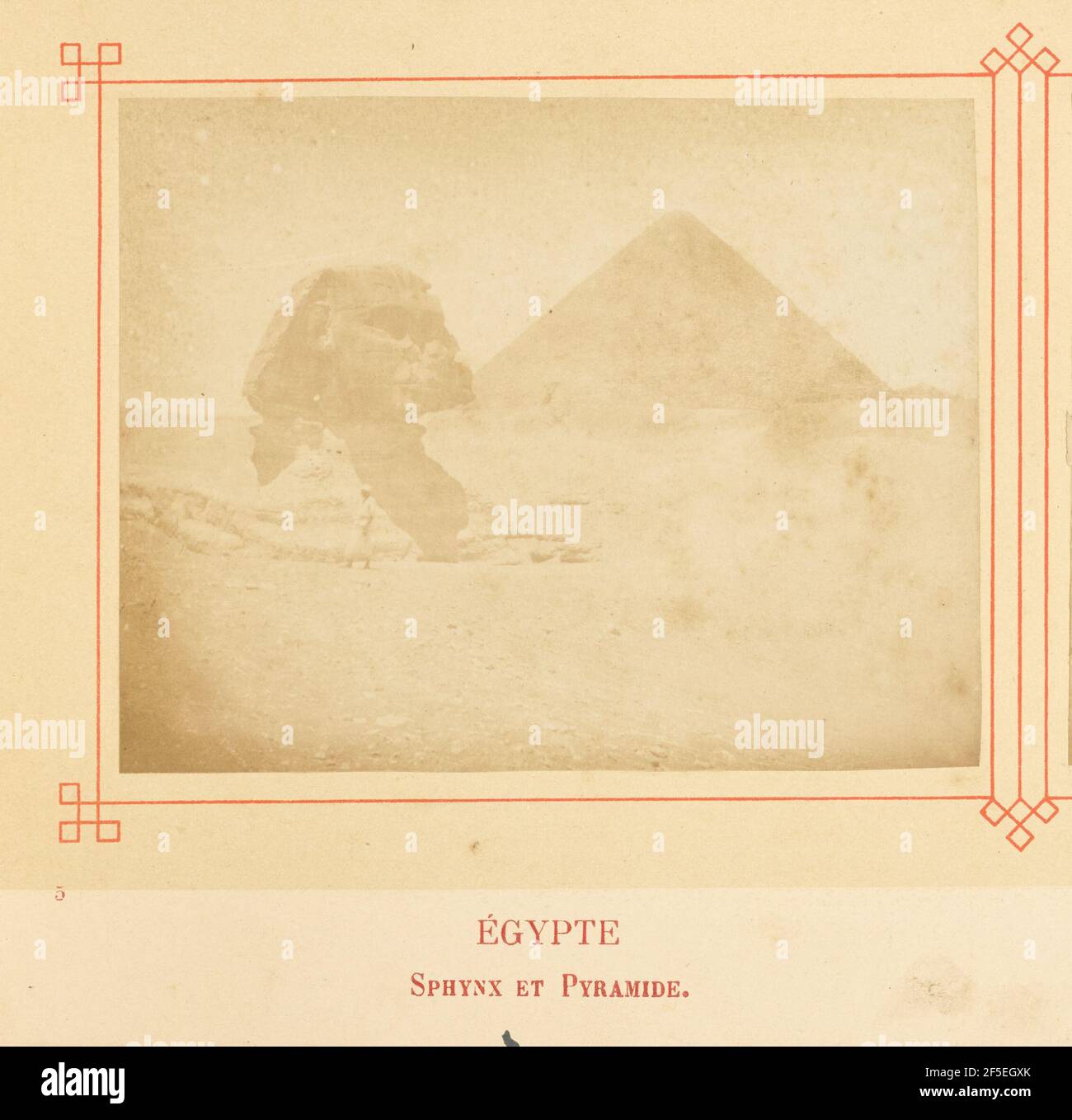 Sphinx et Pyramide... Félix Bonfils (français, 1831 - 1885) Banque D'Images