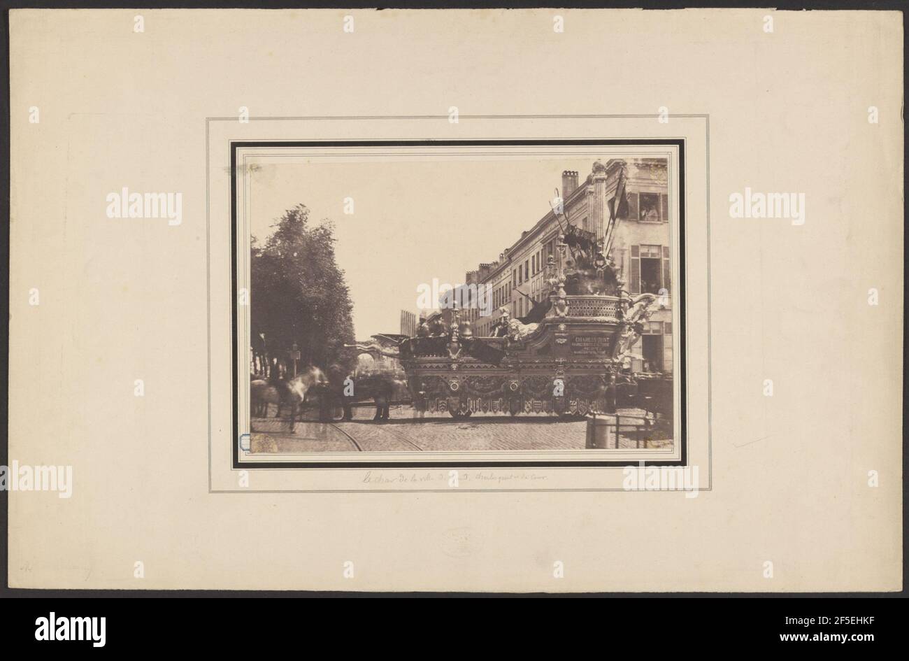 Le Char de la ville de Gand, Charles quin et la illeg. Louis Pierre Theophile Dubois de Nehaut (belge, 1799 - 1872) Banque D'Images