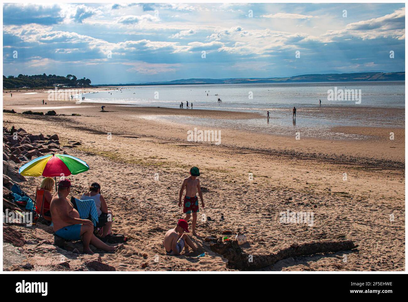 Une journée à la plage Banque D'Images