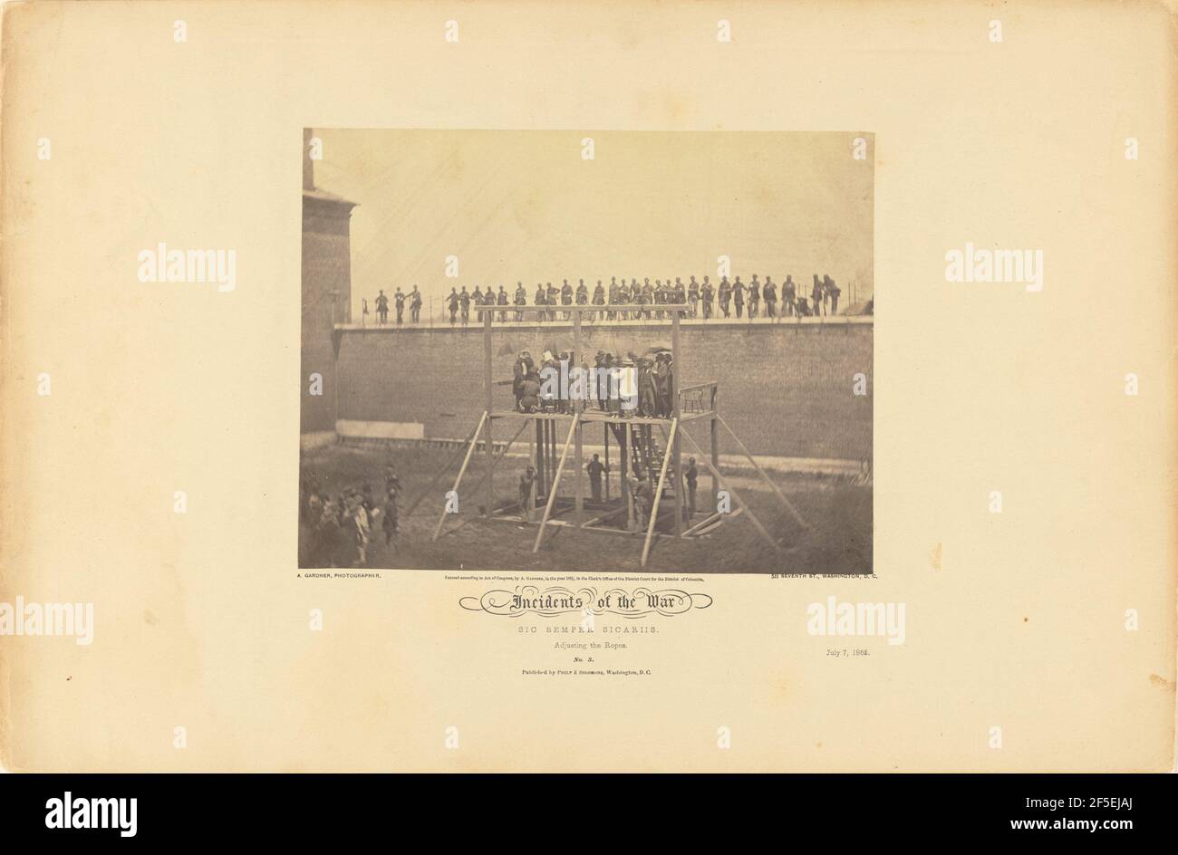 SIC Semper Sicariis/ Réglage des cordes/ No.3. Alexander Gardner (américain, né en Écosse, 1821 - 1882) Banque D'Images