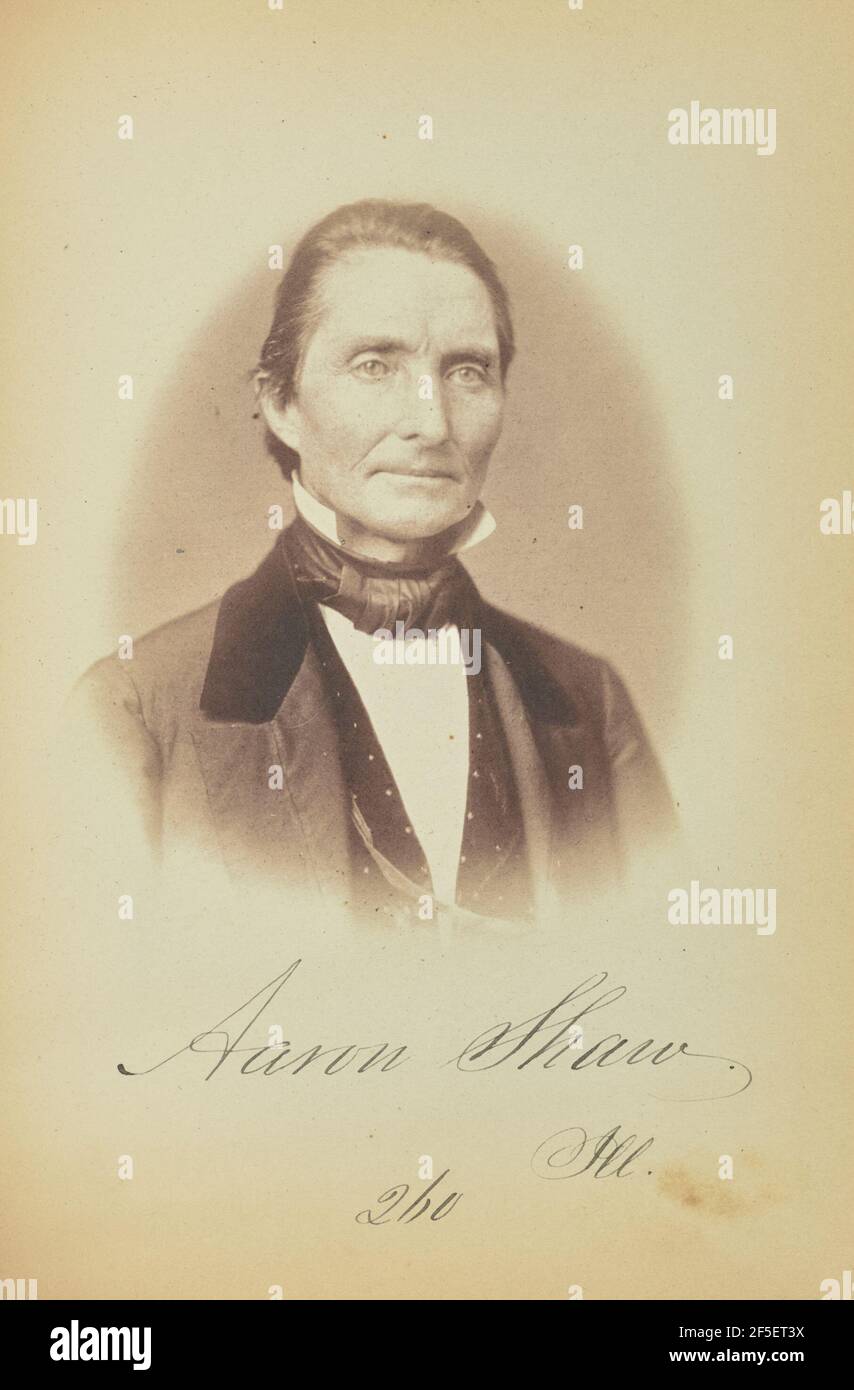 Aaron Shaw. Aaron Shaw; James Earle McClees (américain, 1821 - 1887), Julian Vannerson (américain, 1827 - après 1875); environ 1859; imprimé en papier salé; 10.2 × 8.5 cm (4 × 3 3/8 po); 84.XB.763.5.245; Banque D'Images