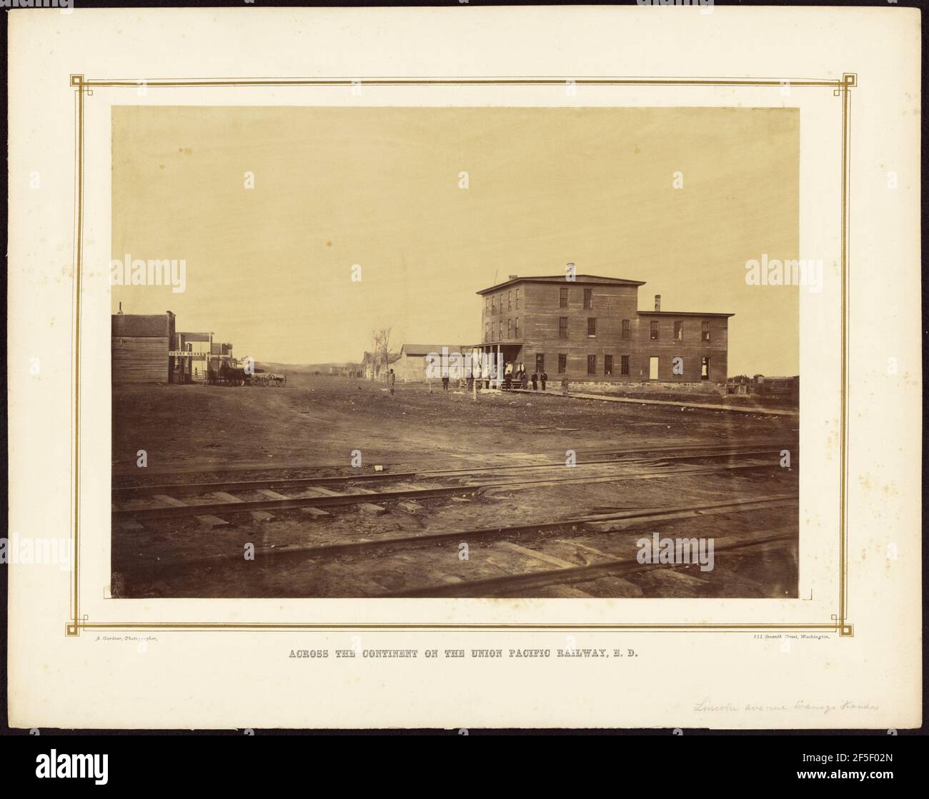 Lincoln Avenue, Wamego, Kansas. Alexander Gardner (américain, né en Écosse, 1821 - 1882) Banque D'Images