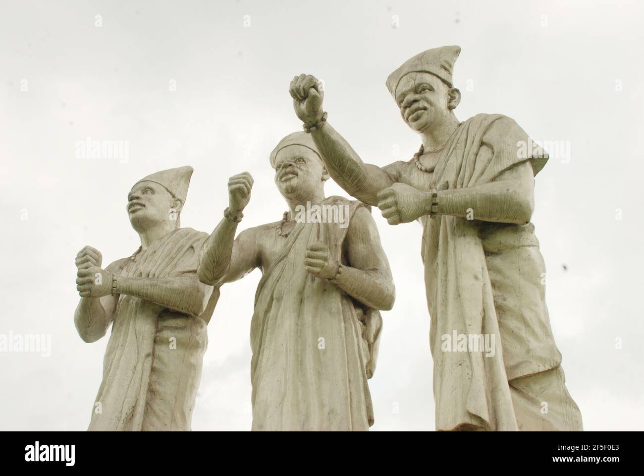 Métro de Lagos : statue de Lagos White Cap Chiefs, Lagos, Nigeria. Banque D'Images