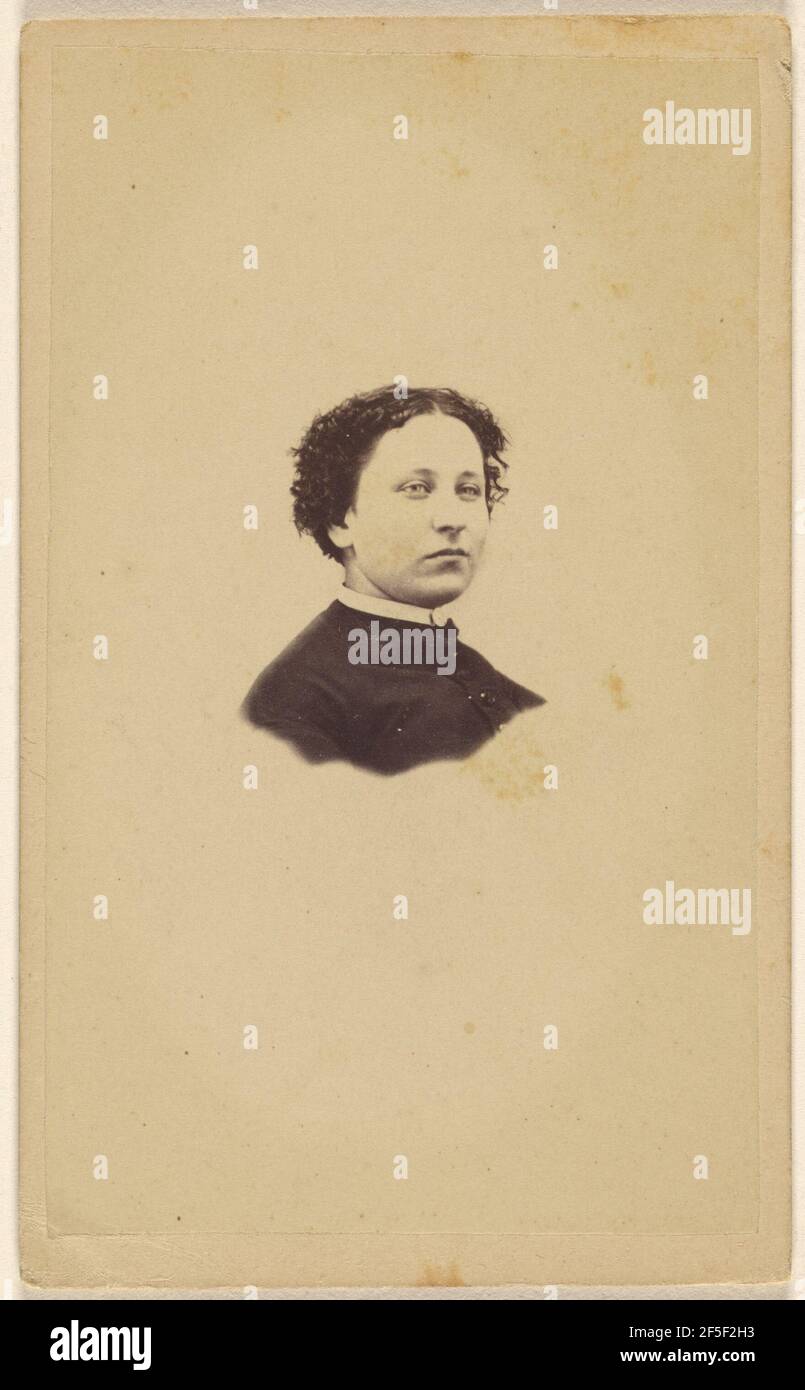 Femme non identifiée, imprimée en style vignette. Peter S. Weaver (américain, Hanovre active, Pennsylvanie, années 1860 à 1910) Banque D'Images