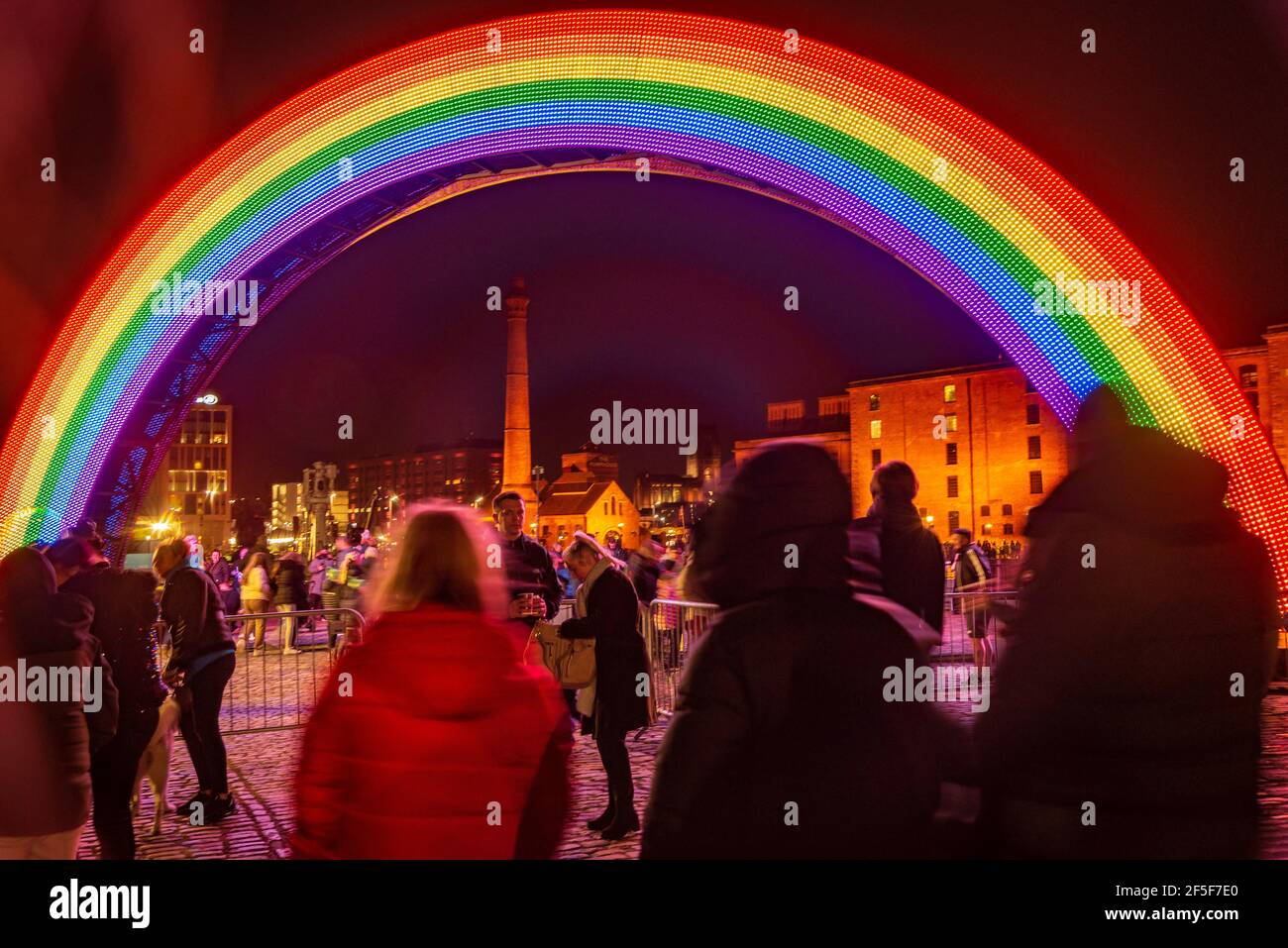 Liverpool. Sentier River of Light. 23 mars - 5 avril 2021. Banque D'Images