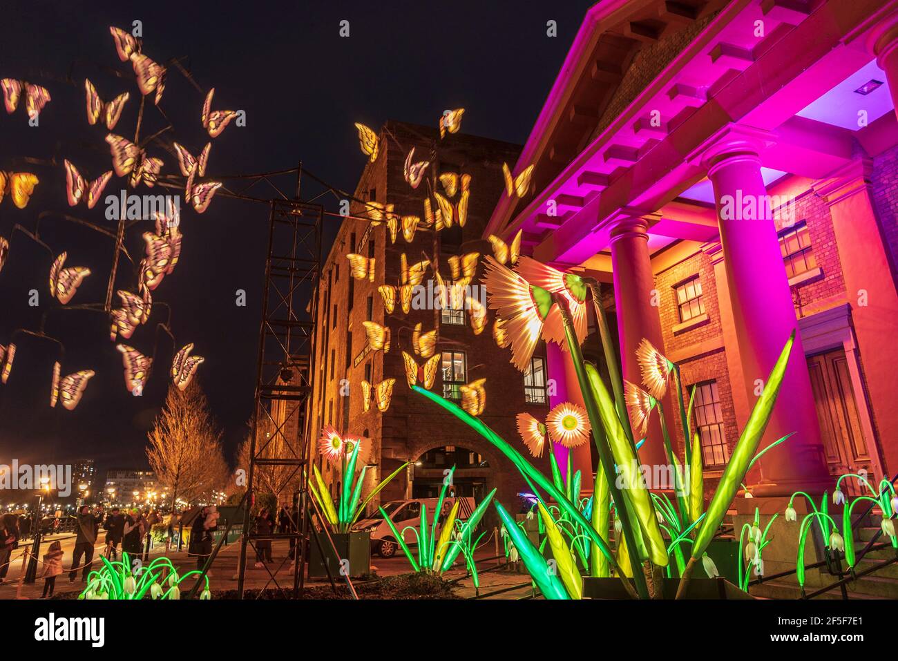 Liverpool. Sentier River of Light. 23 mars - 5 avril 2021. Banque D'Images