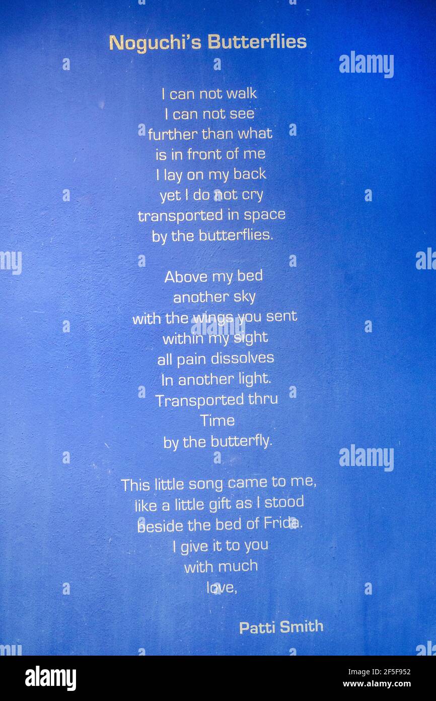 Mexico Ciudad de Federal District Distrito DF D.F. CDMX Coyoacan Del Carmen Frida Kahlo Musée Museo Frida Kahlo Casa Azul Blue House inte Banque D'Images