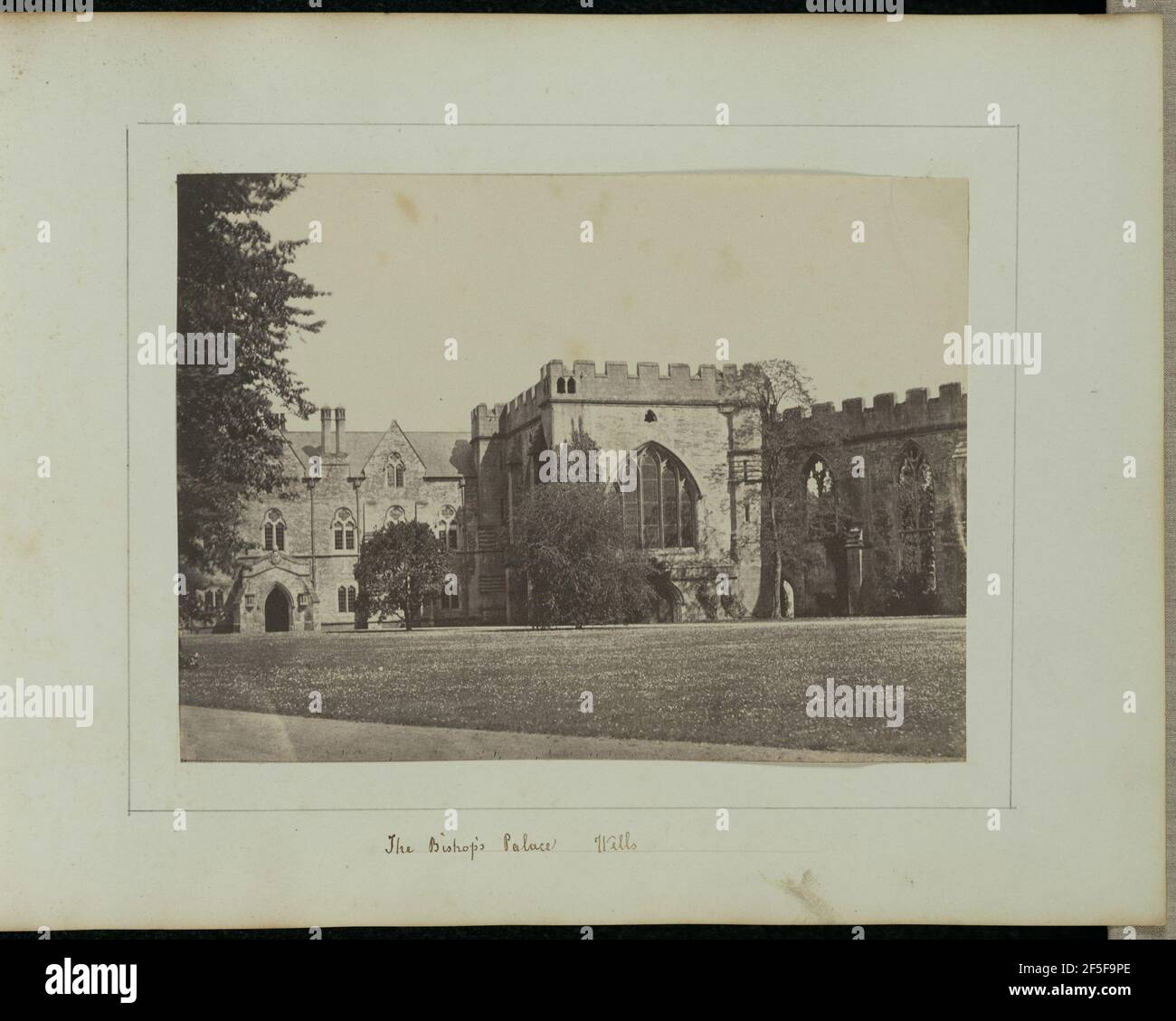 Le Palais de l'évêque, Wells. John Wheeley Gough Gutch (Grande-Bretagne, 1806 - 1862) Banque D'Images