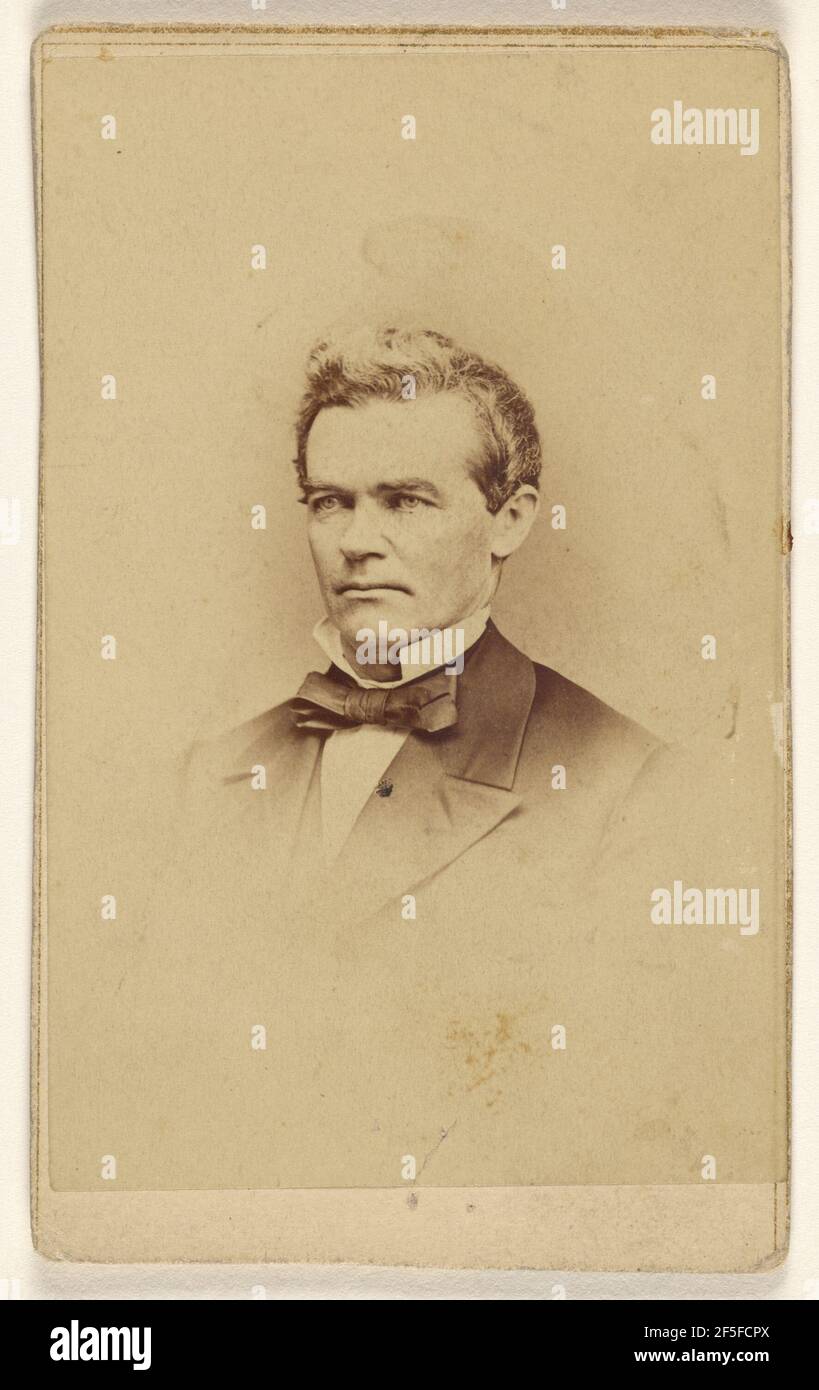 Homme non identifié, imprimé en style vignette. Studio de Mathew B. Brady (américain, environ 1823 - 1896) Banque D'Images