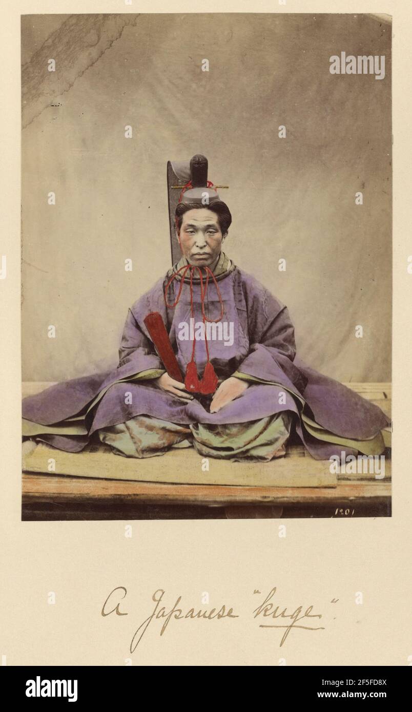 Un Kuge japonais. Shinichi Suzuki (japonais, 1835 - 1919) Banque D'Images
