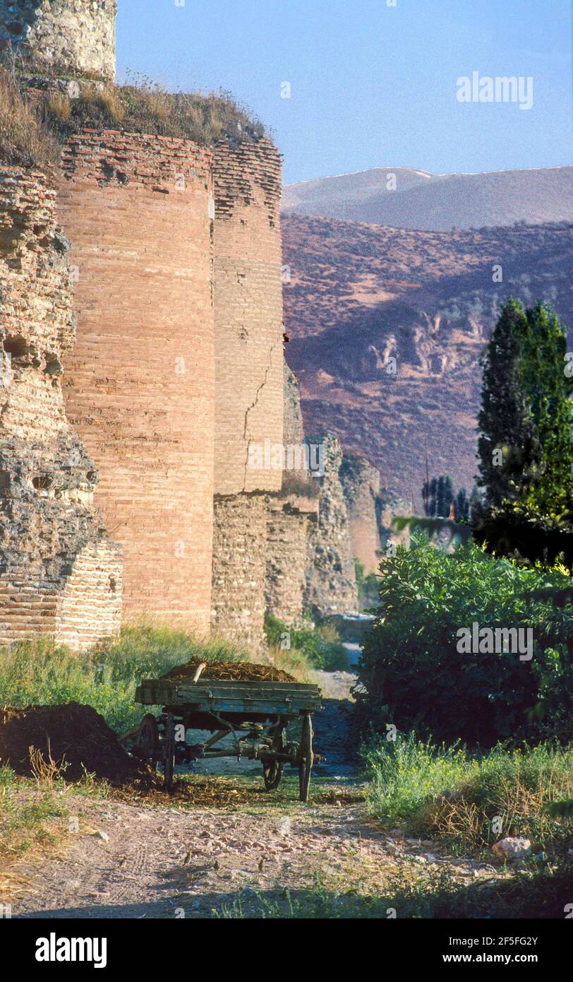 Anciens murs Iznik Turquie. Banque D'Images