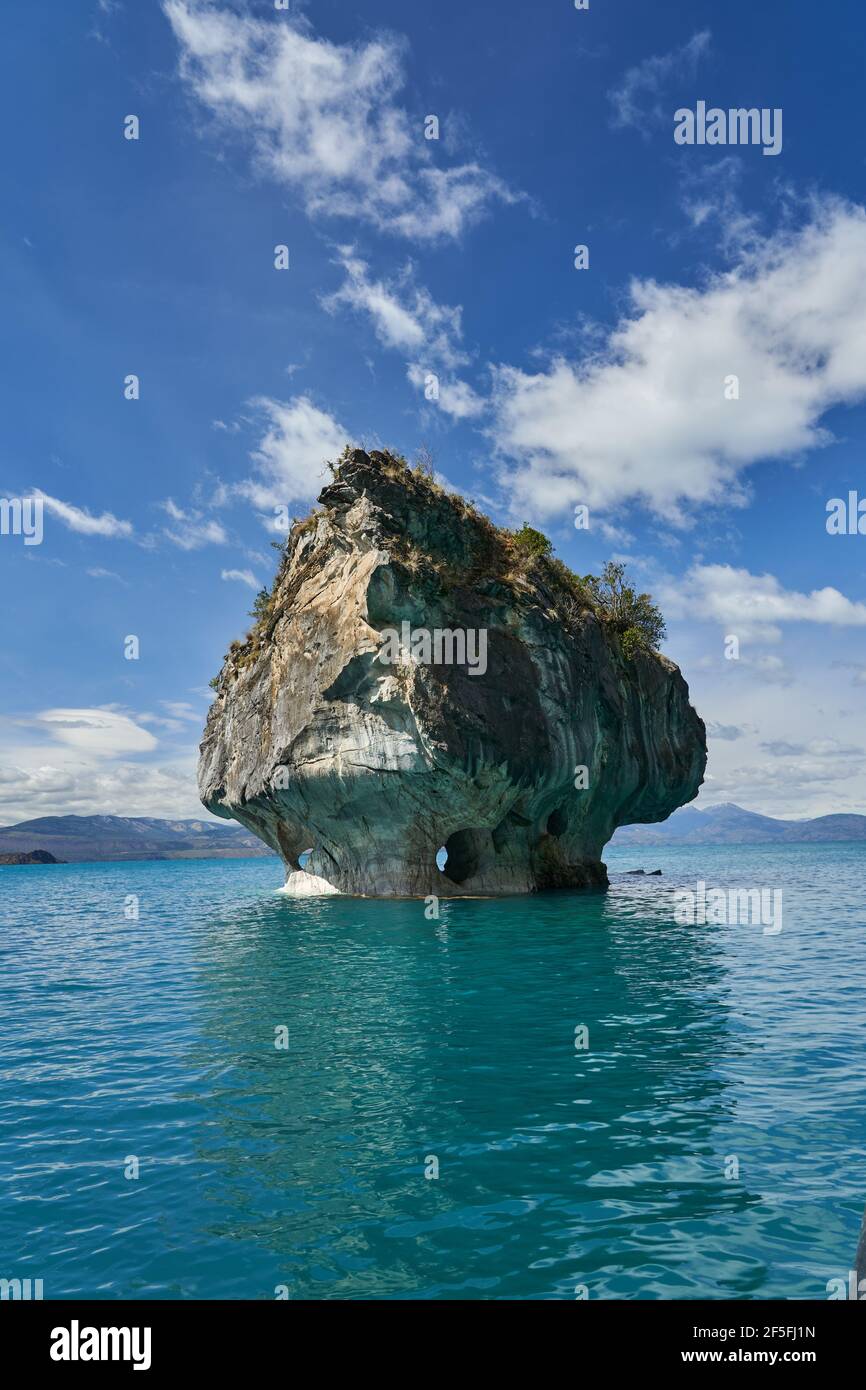 Chapelle aux grottes de Marbel, au lac General Carrera ou au lac Buenos Aires. Il est situé le long de la Carretera austral en Patagonie et partagé par l'Argentine et Banque D'Images