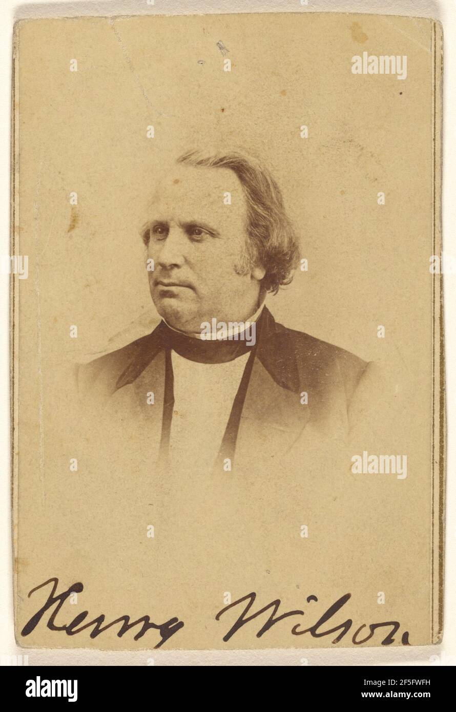 Henry Wilson 18e vice-président des États-Unis. Alexander Gardner (américain, né en Écosse, 1821 - 1882) Banque D'Images