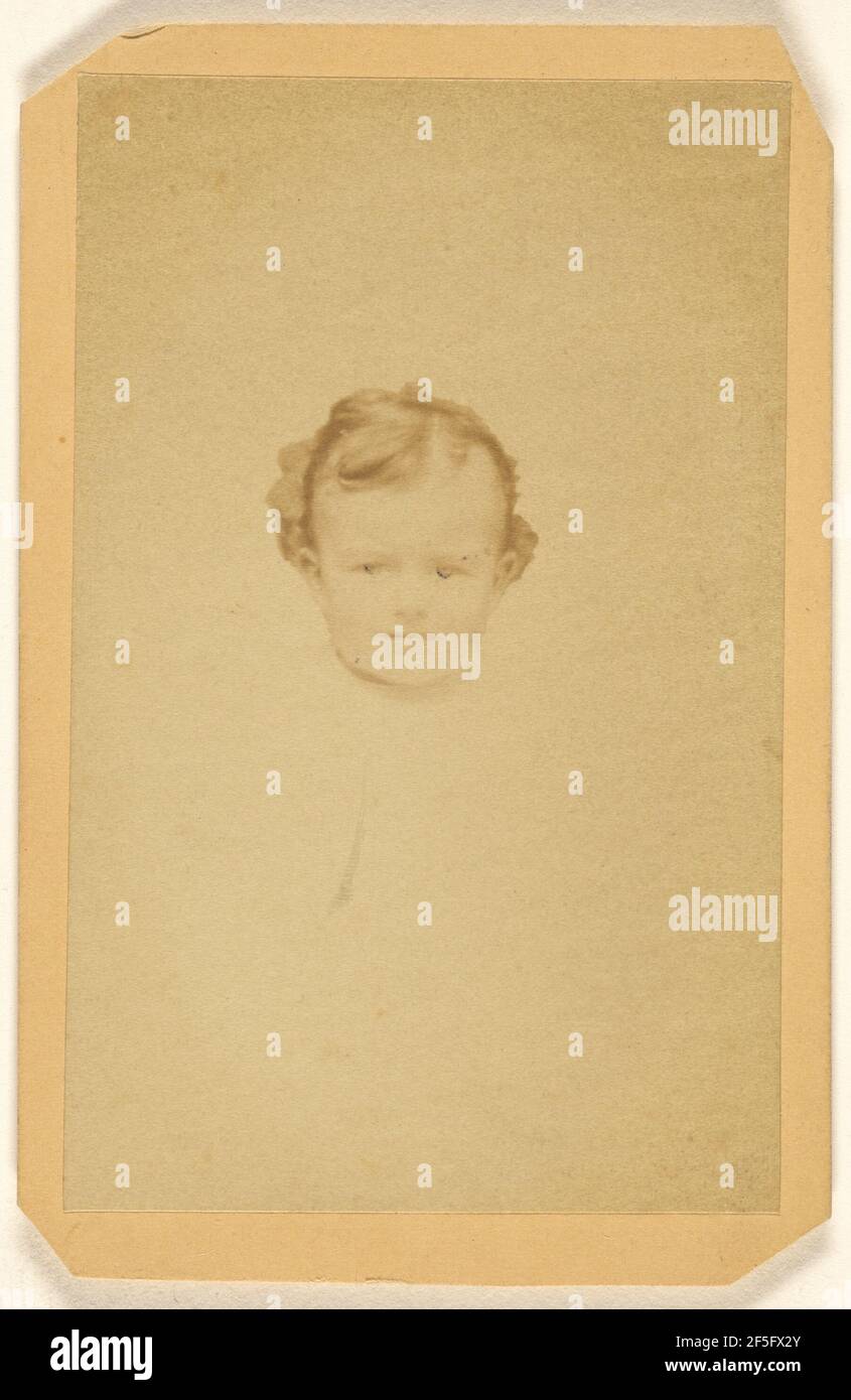 Enfant non identifié, imprimé en style vignette. Gaston (français, actif dans les années 1870) Banque D'Images