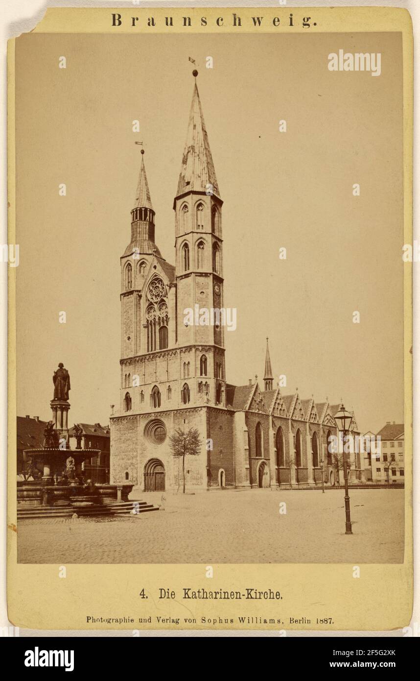 Braunschweig. Die Katharinen-Kirche... Sophus Williams (allemand, actif à Berlin, Allemagne, années 1860 à 1880) Banque D'Images