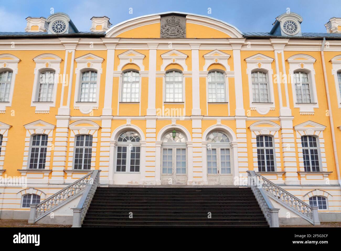 Grande façade du Palais Rundale, Lettonie Banque D'Images