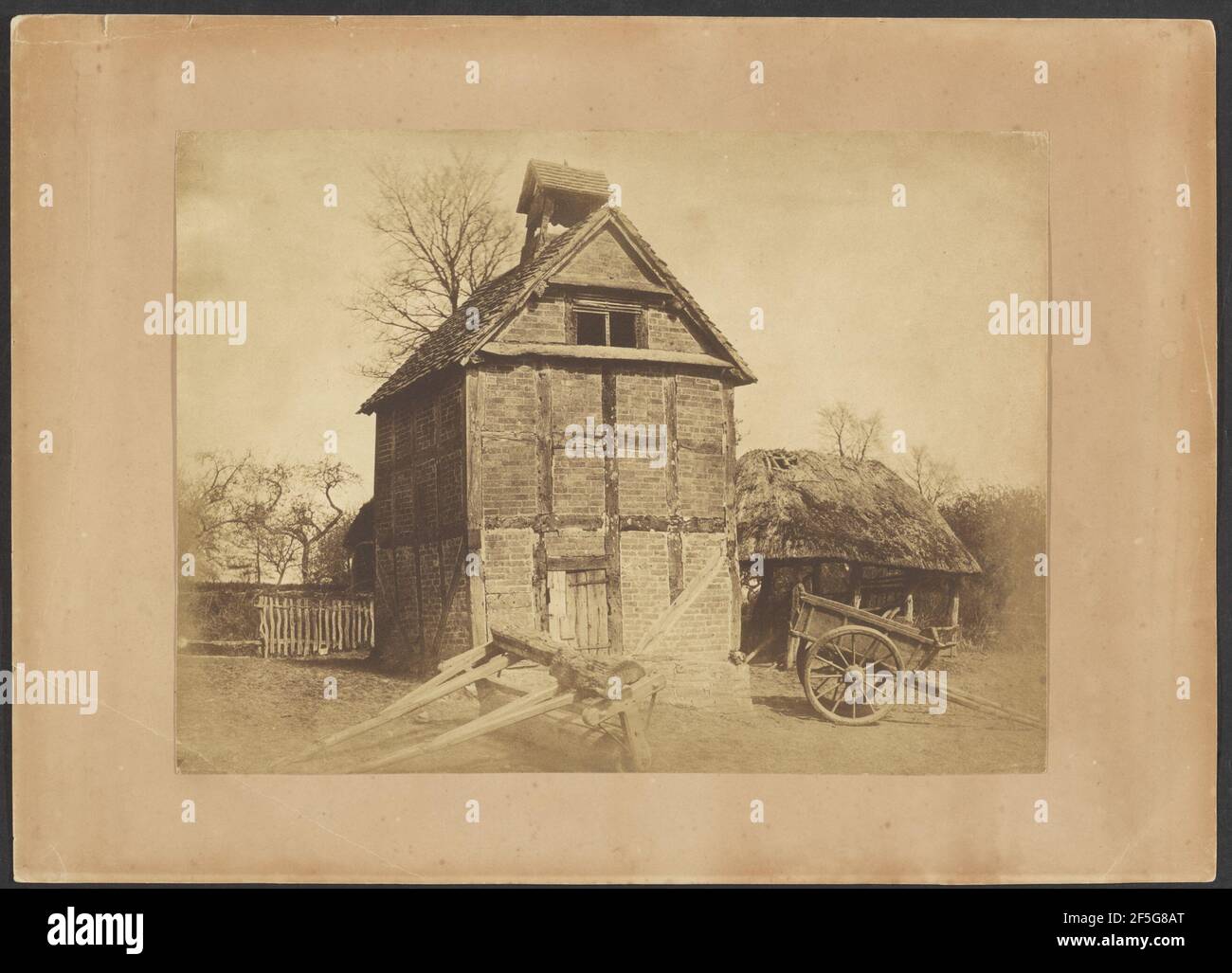 Bain à foin et rouleau devant la barre. B. B. Turner (Grande-Bretagne, 1815 - 1894) Banque D'Images