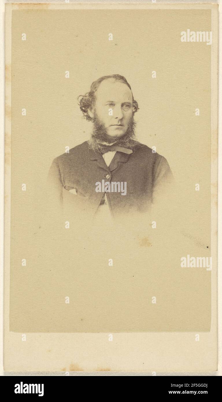 Homme non identifié avec des muttonchops, en style vignette. Inconnu Banque D'Images