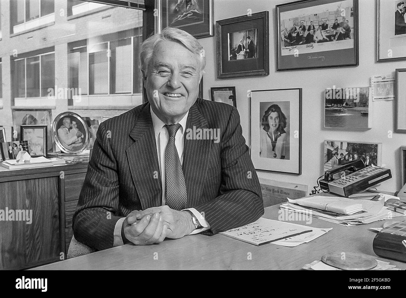 R. Sargent Shriver, chef des Jeux Olympiques spéciaux. Banque D'Images