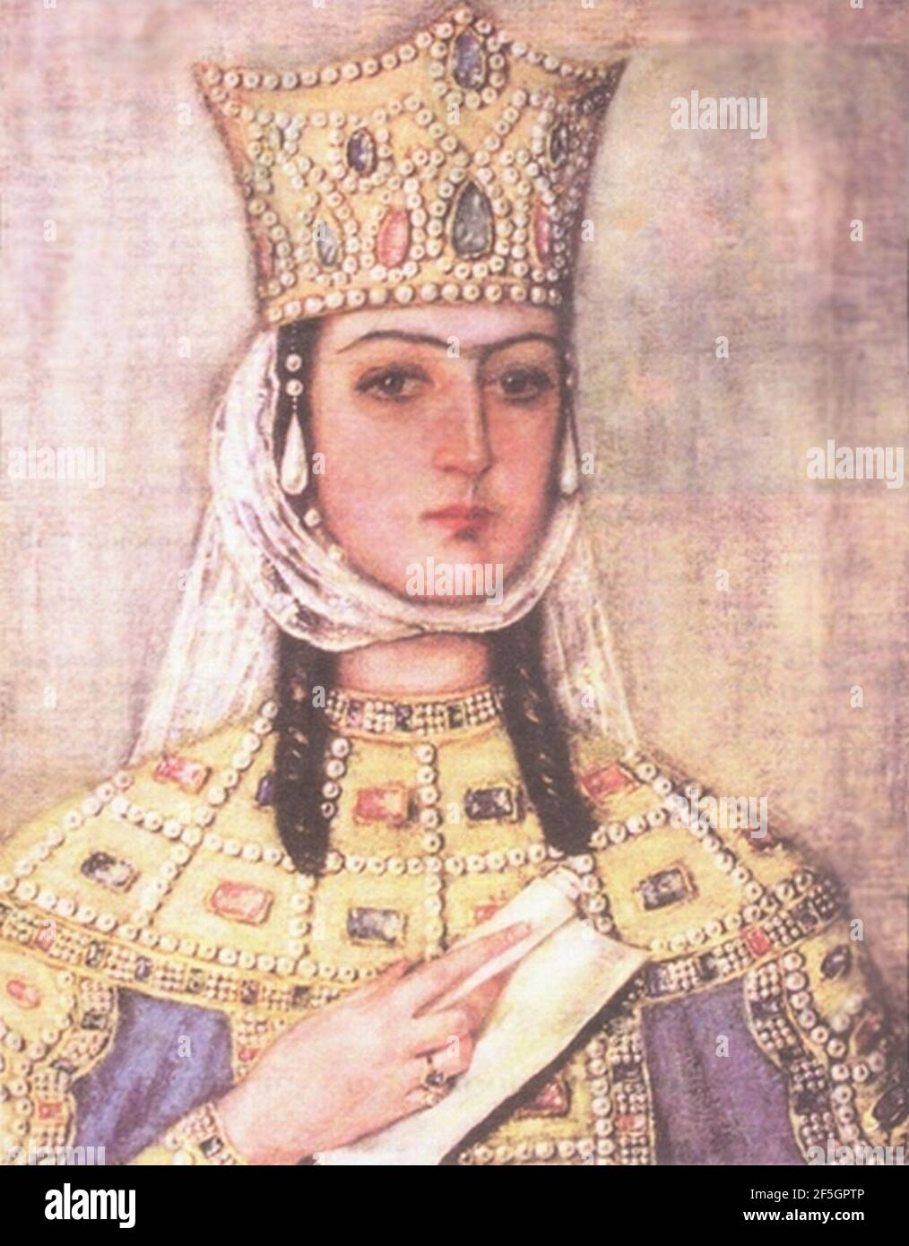 La reine Tamar de Géorgie (1160-1213). Banque D'Images