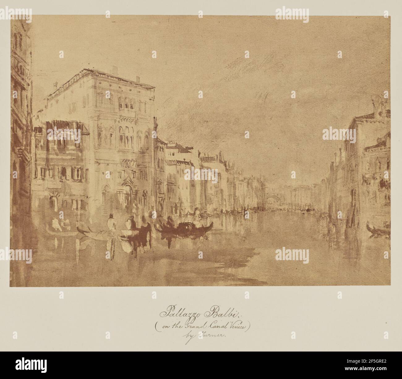 Pallazzo Balbi. (Sur le Grand Canal de Venise) par Turner. Caroline Bertolacci (britannique, née en 1825) Banque D'Images