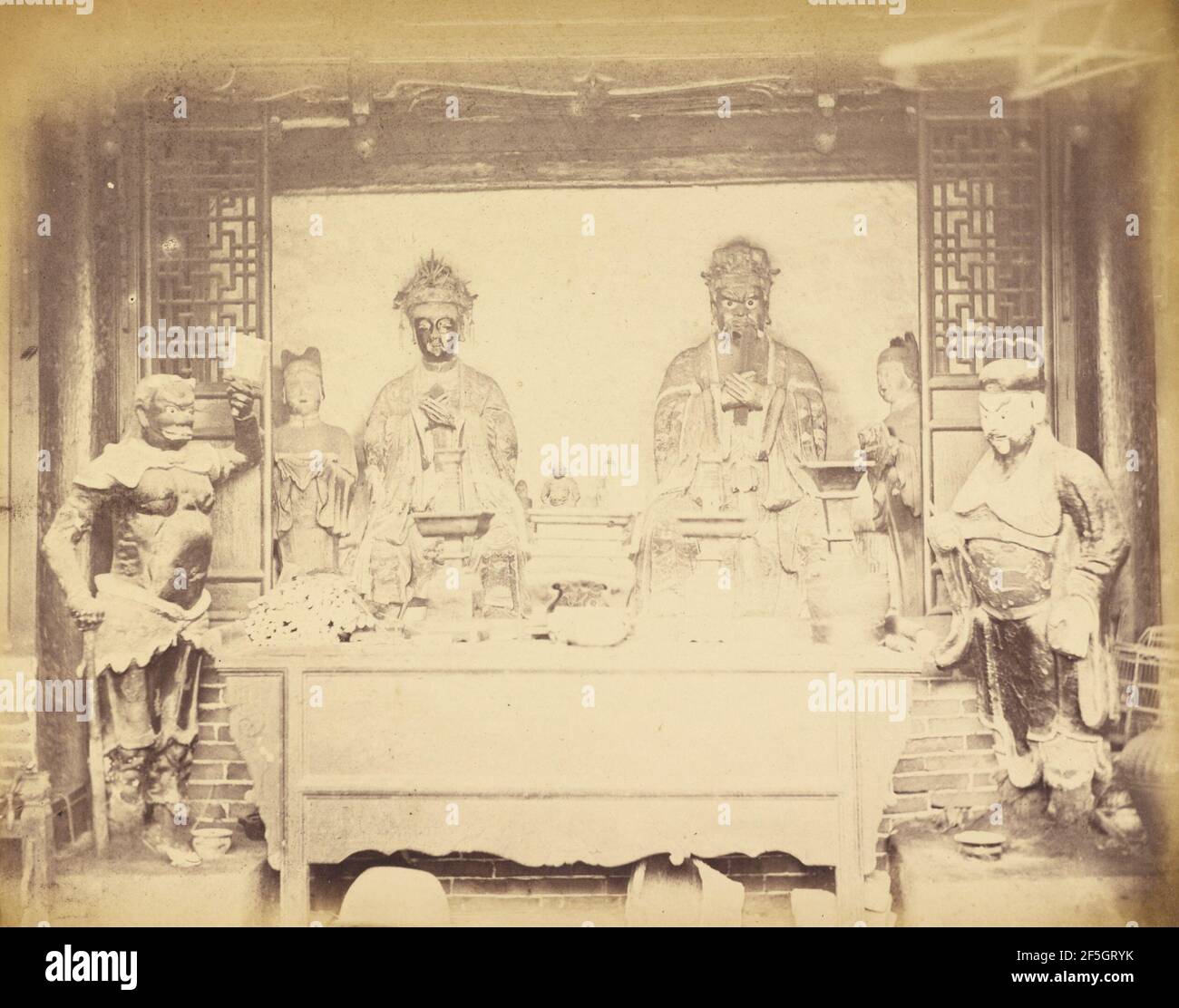 Siège social House, 1re Division, Pehtang, Chine, 1er août, 1860. Felice Beato (anglais, né en Italie, 1832 - 1909) Banque D'Images