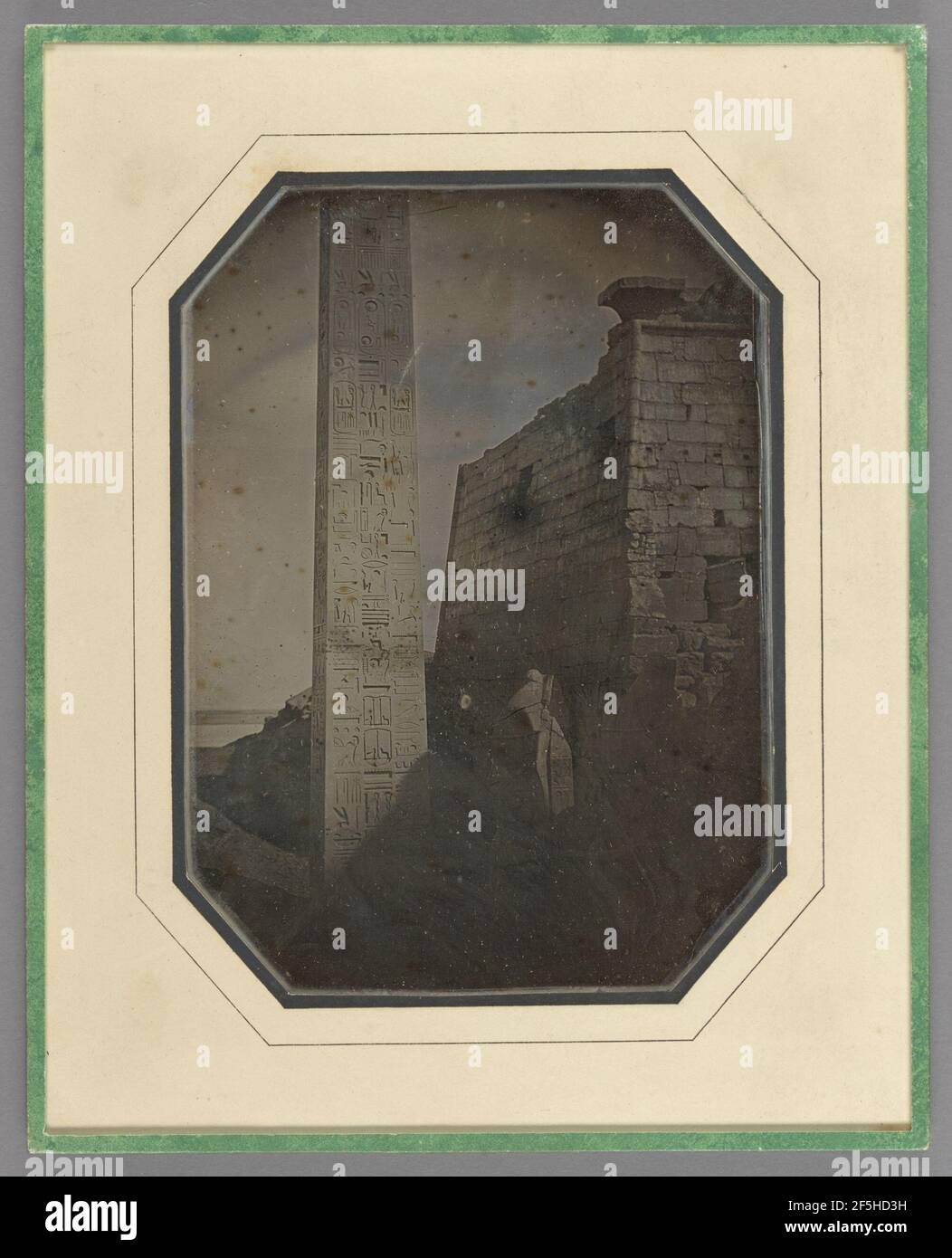 Obélisque et Propylaeum de Louxor. Alphonse-Eugene-Jules Itier (français, 1802 - 1877) Banque D'Images