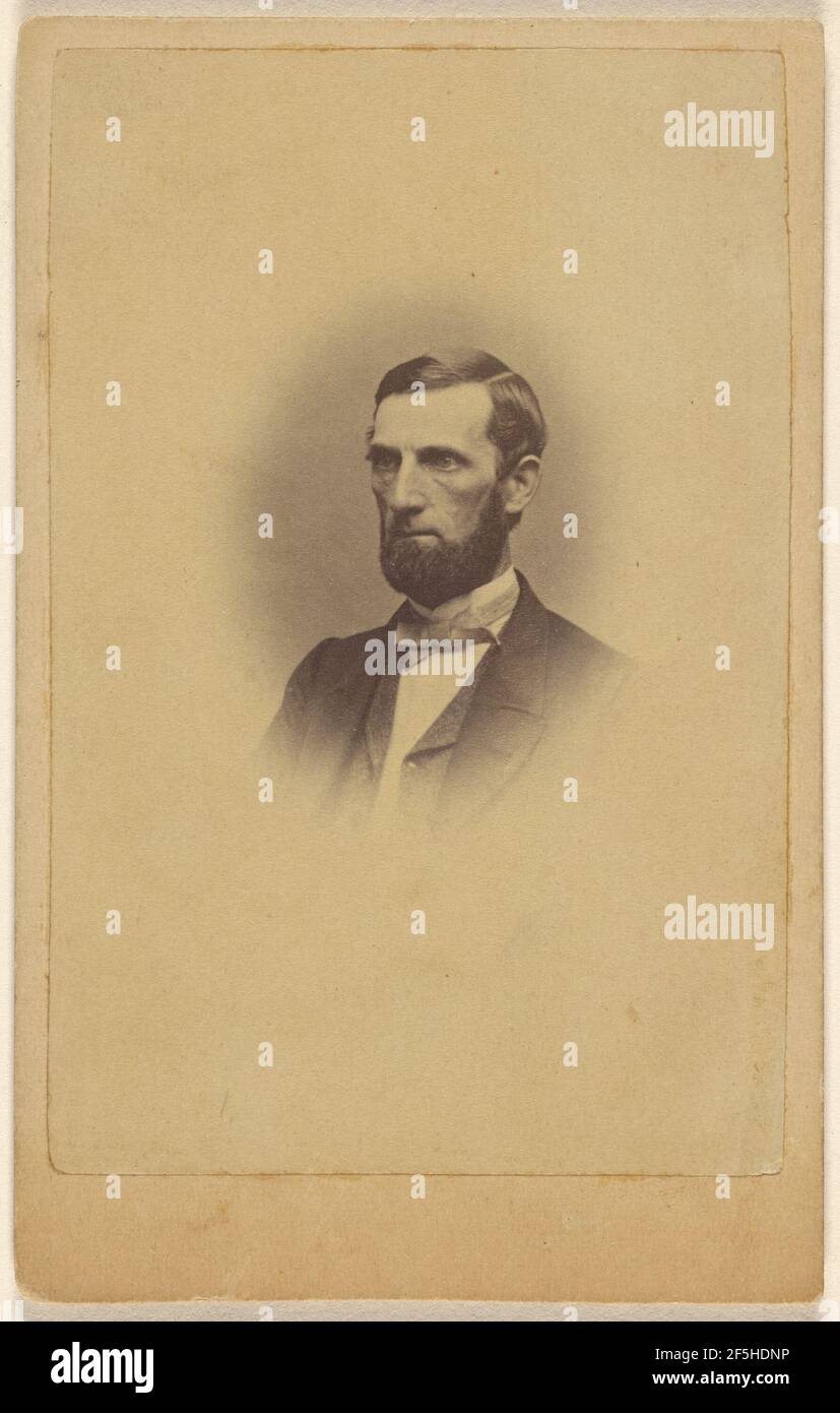 Homme barbu non identifié, imprimé en style vignette. C. T. Sylvester (américaine, active Boston, Massachusetts 1850 - 1860) Banque D'Images