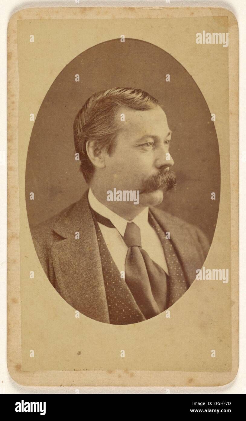 Homme en profil 3/4, imprimé dans le style quasi-ovale. John James Abbott (canadien, 1840 - 1914) Banque D'Images