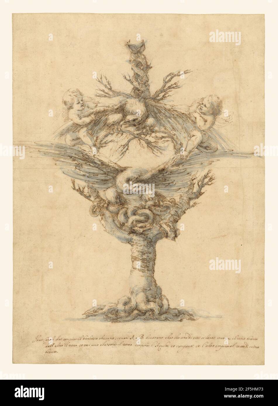 Conception d'une égout. Stefano della Bella (italien, 1610 - 1664) Banque D'Images