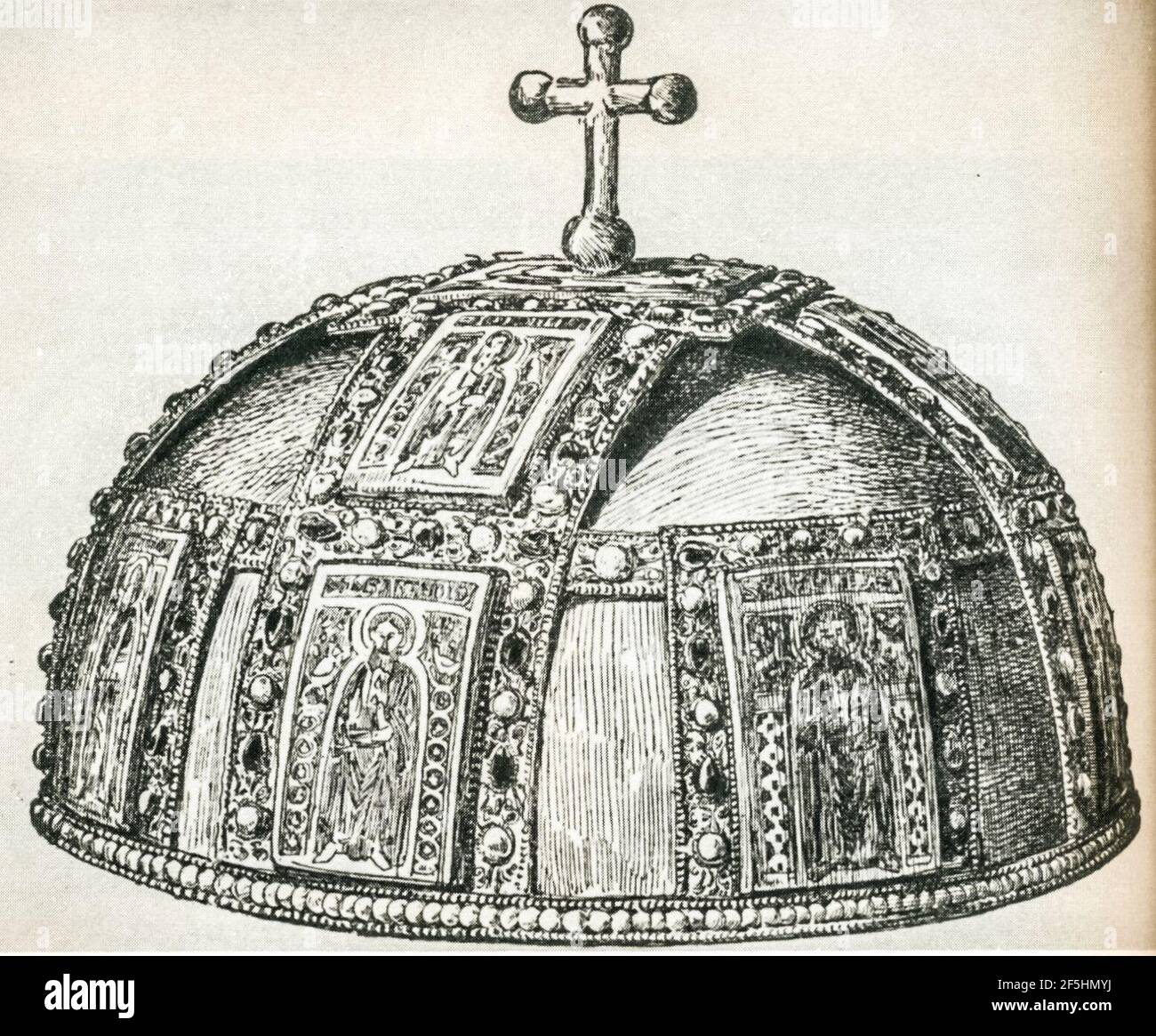 Reconstruction d'Arnold Ipolyi de la couronne supposée de Stephen I. Banque D'Images