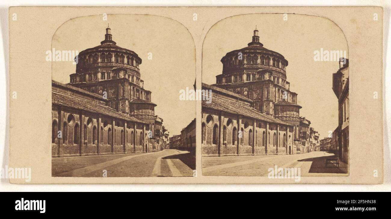 Chuch sic de Sainta sic Maria delle Gracia, Milan. Fabricant inconnu, italien Banque D'Images