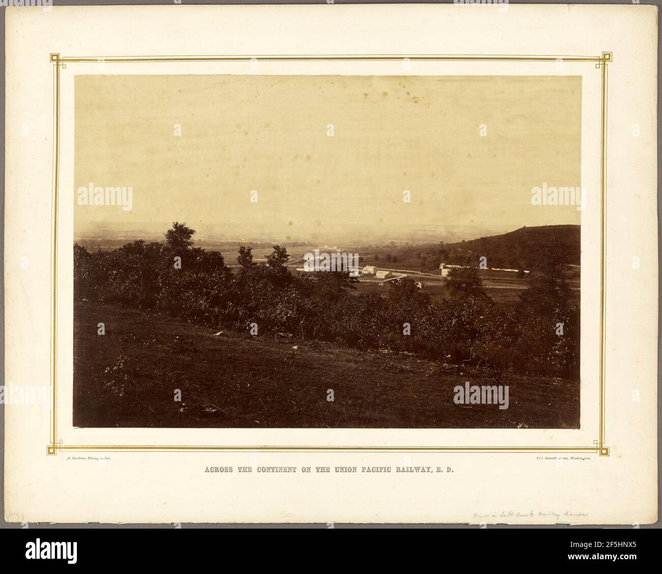 Vue sur Salt Creek Valley, Kansas. Alexander Gardner (américain, né en Écosse, 1821 - 1882) Banque D'Images