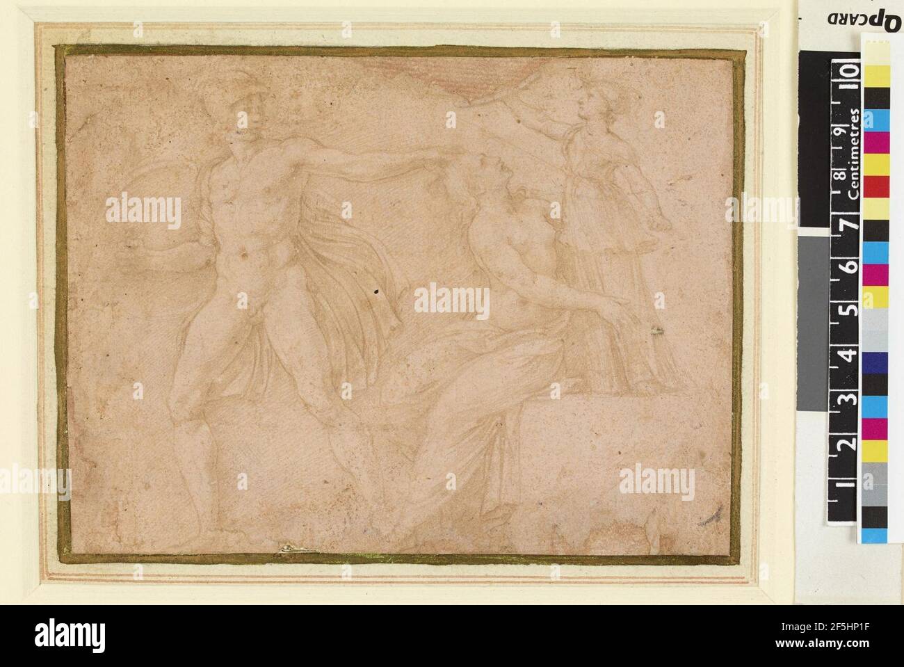 Raphael - Ajax le petit (fils d'Oileus) à gauche tirant Cassandra du Palladium, l'image culte de Pallas Athena, pendant le sac de Troie, 2014,7016.1. Banque D'Images