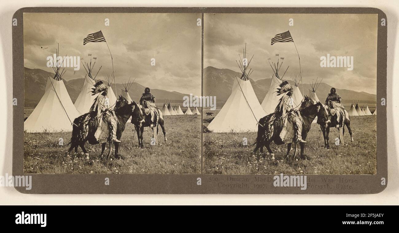 Duncan MacDonald sur son cheval de guerre. Norman A. Forsyth (américain, 1869 - 1949) Banque D'Images