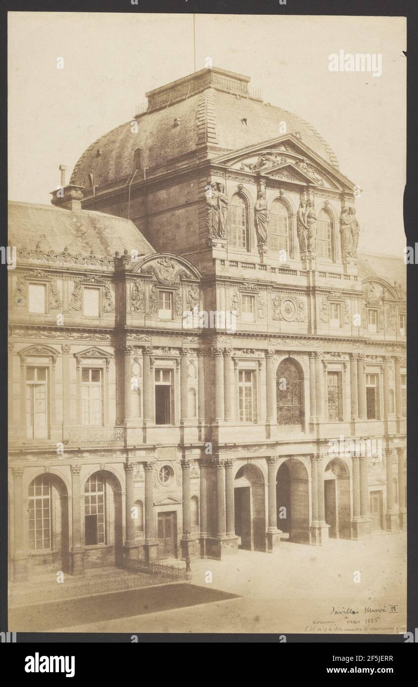 Louvre, Pavillon de l'horloge. Édouard Baldus (né en Allemagne, 1813 - 1889) Banque D'Images