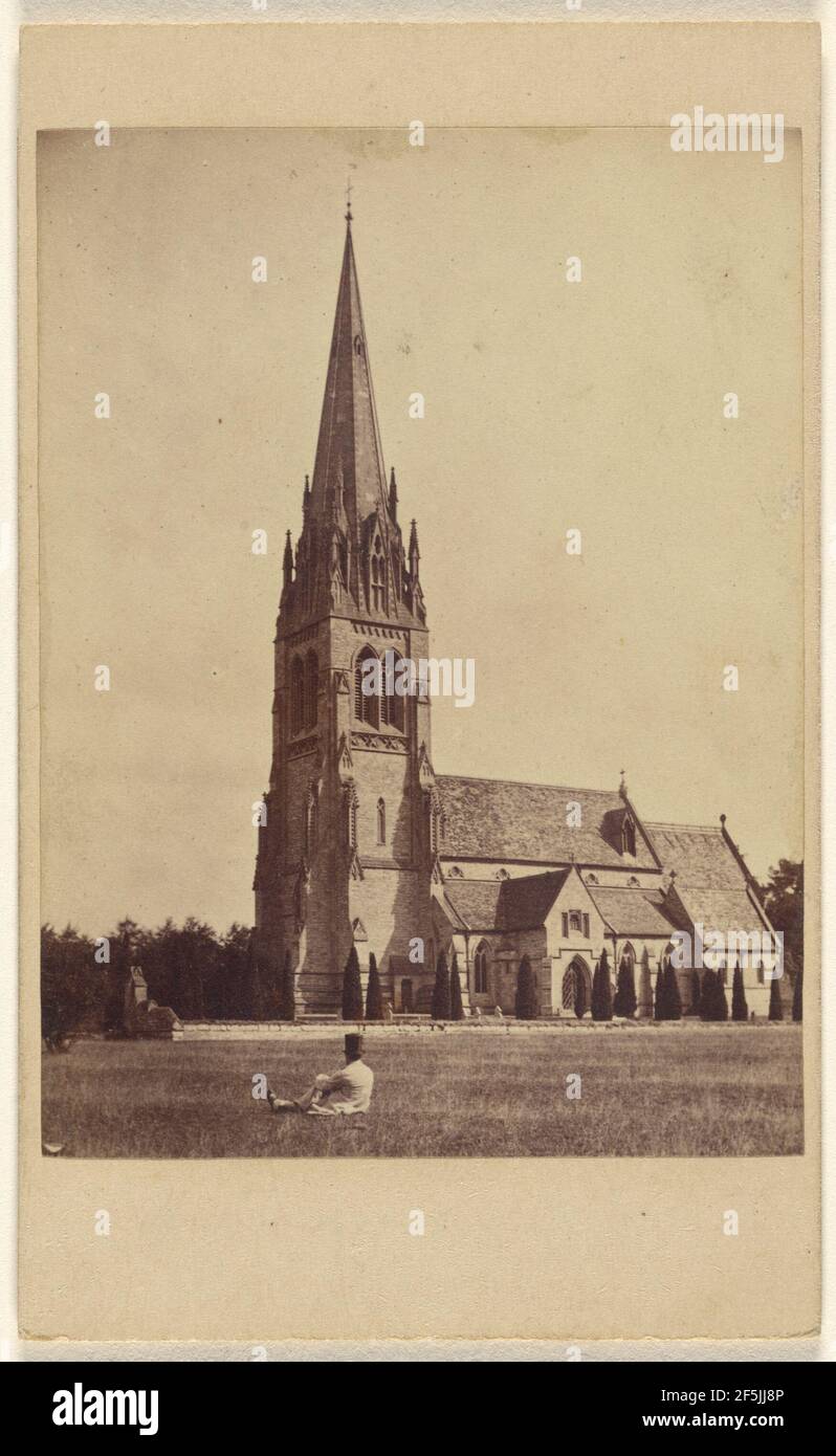 L'église Highman, près de Gloucester, construite par M. Gambier Parry, coûte 30,000 livres. W.A. Mansell & Co. (Britannique, active Gloucester, Angleterre, années 1860) Banque D'Images