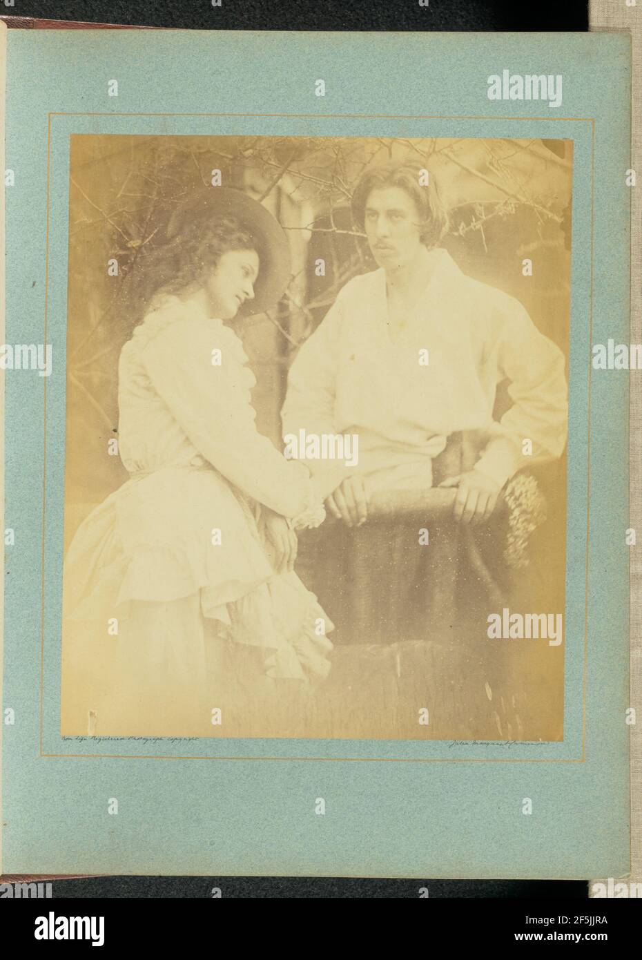 'Il a pensé à l'aspect vif que mère lui a donné hier' / 'ils m'appellent cruel ouï, je m'occupe pas de ce qu'ils disent'. Julia Margaret Cameron (britannique, née en Inde, 1815 - 1879) Banque D'Images