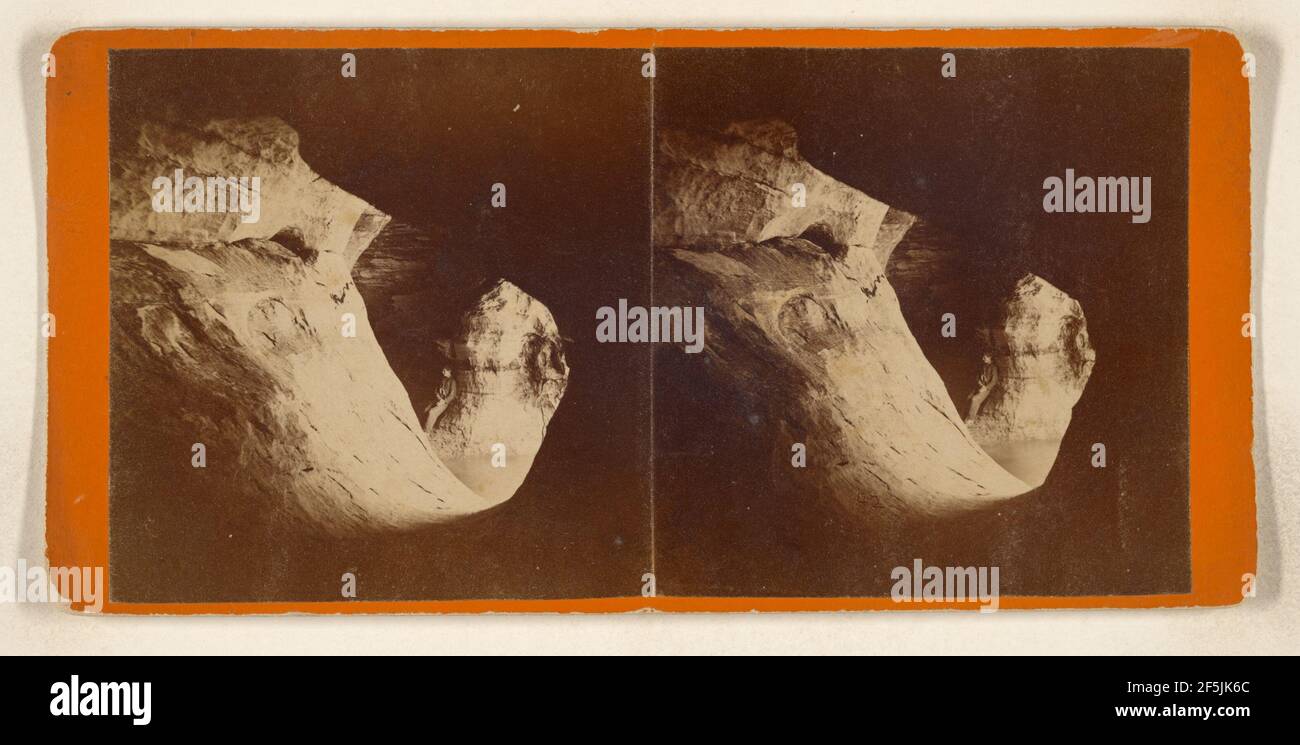 Le Pictured Rocks. Trou dans la nuit. Brainard F. Childs (cuisine américaine, 1841/1842 - 1921) Banque D'Images