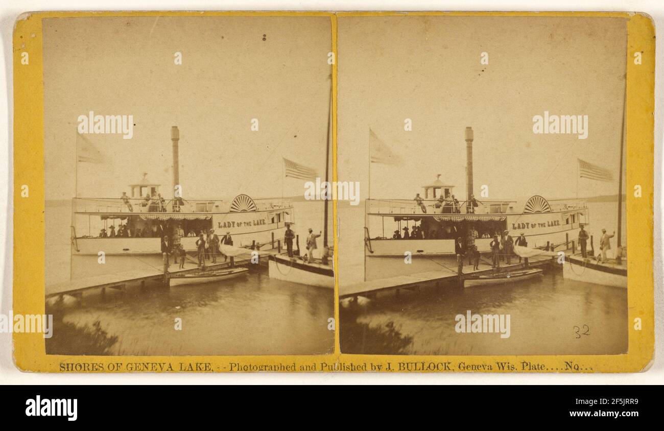 Rives du lac de Genève. John Bullock (américain, né en 1827) Banque D'Images