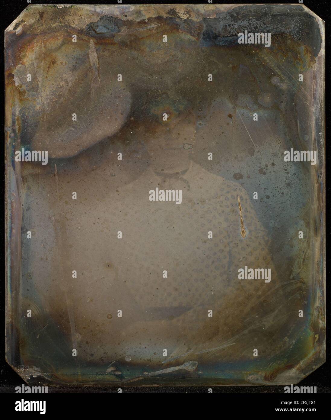 Portrait d'une femme. Jacob Byerly (américain, 1807 - 1883) Banque D'Images