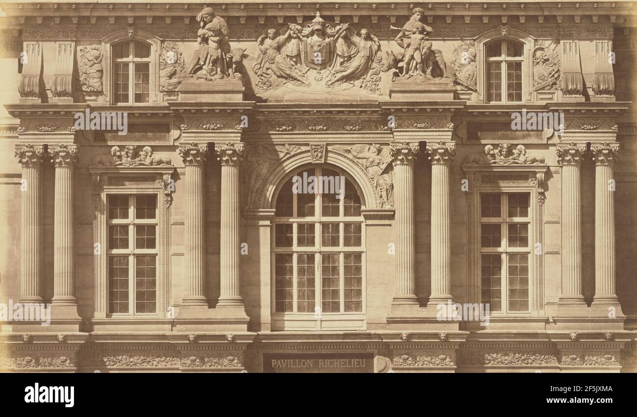 Le premier étage du Pavillon Richelieu, Louvre, Paris. Édouard Baldus (né en Allemagne, 1813 - 1889) Banque D'Images